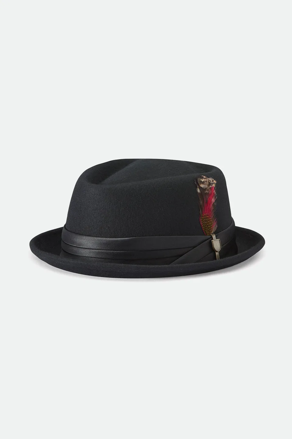 brixton-stout-pork-pie-hut-schwarz-wollfilz image 1