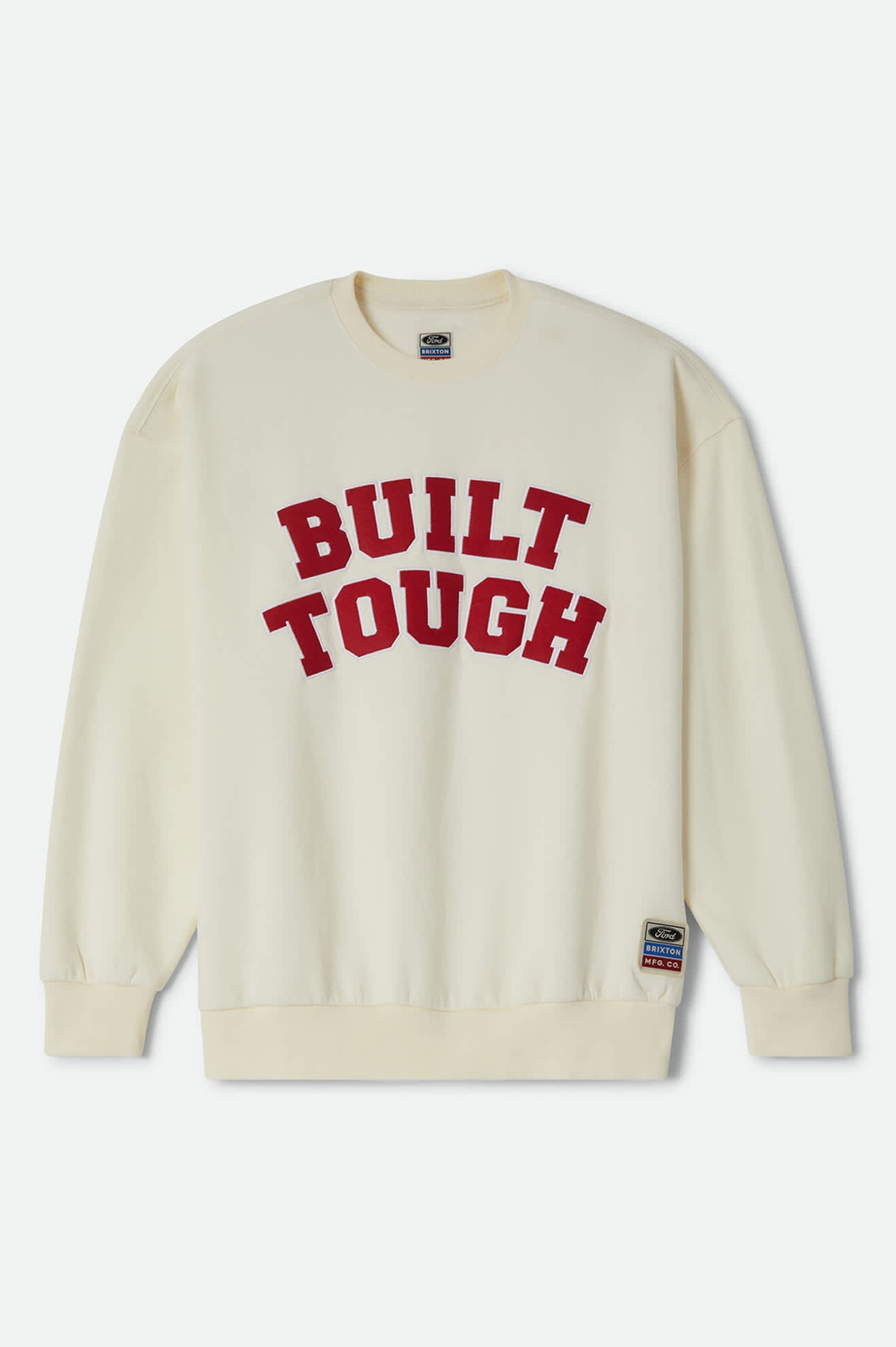 brixton-ford-built-tough-crew-sweatshirt-wimbledon-white image 2