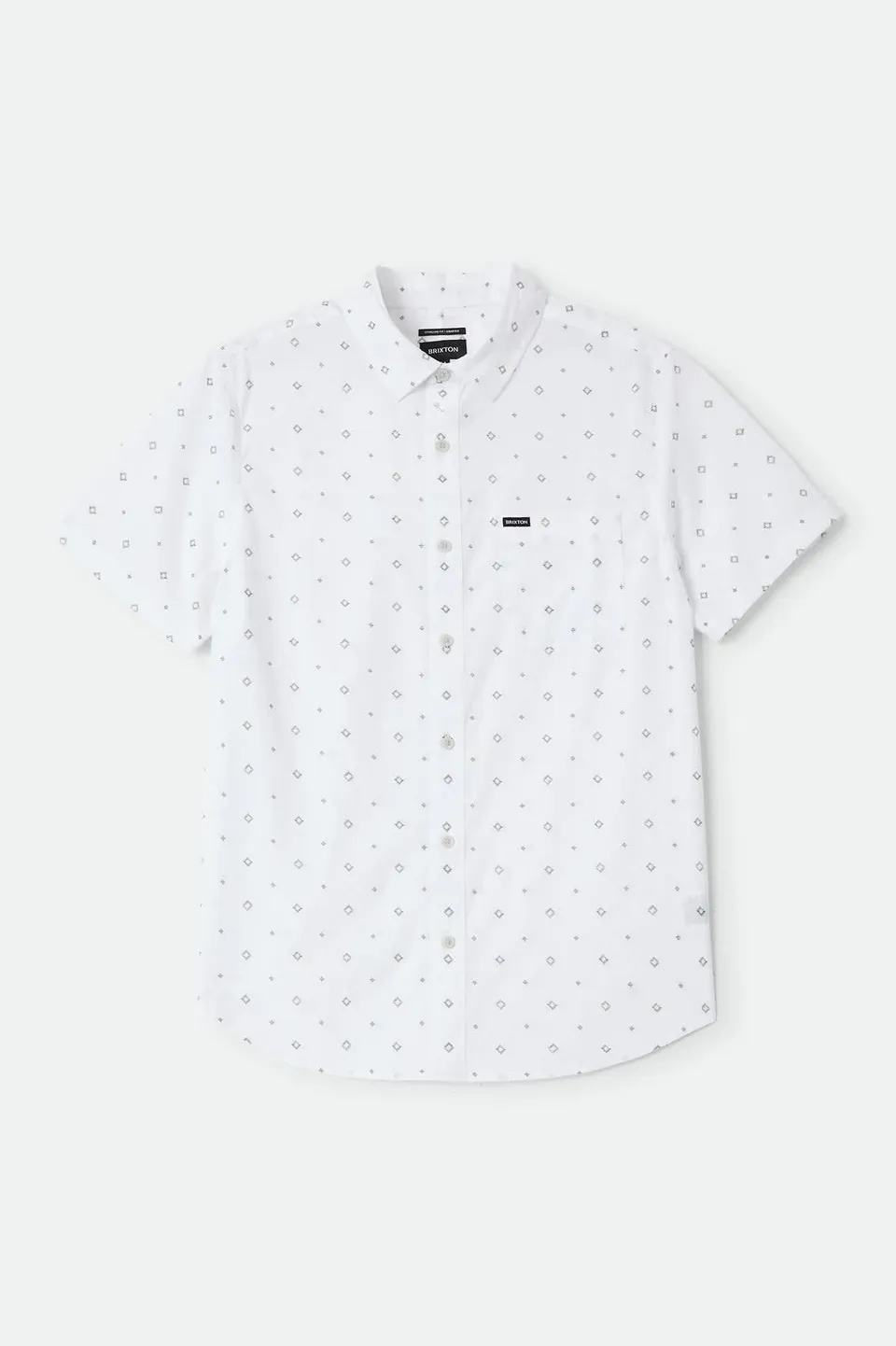 brixton-charter-print-shirt-kurzarm-white-geo-stretch image 1