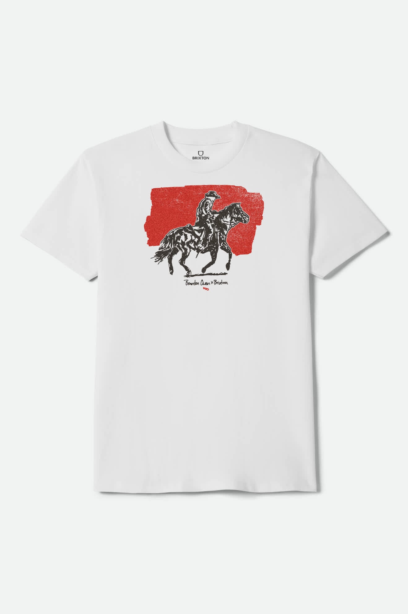 brixton-duston-t-shirt-weiss-western-print-baumwolle image 1