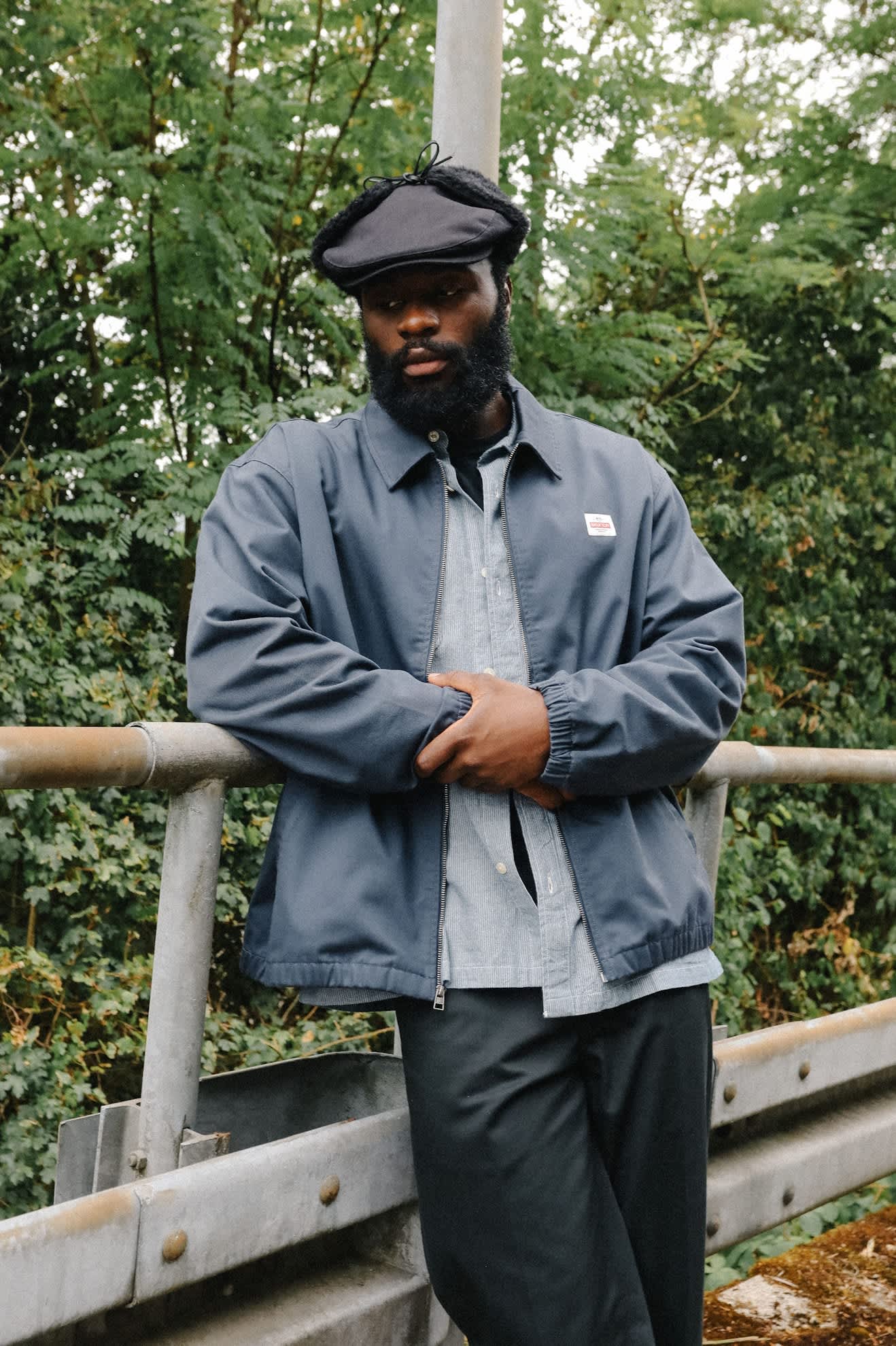 brixton-trademark-garage-jacke-washed-navy-herren-leicht image 6