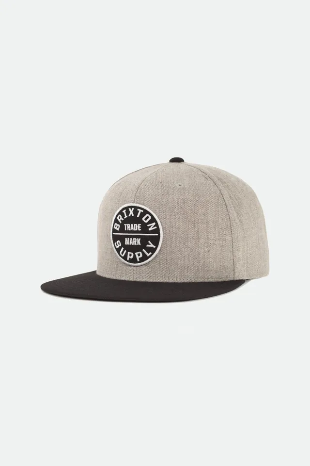 brixton-oath-iii-snapback-heather-grey-black-cap image 1