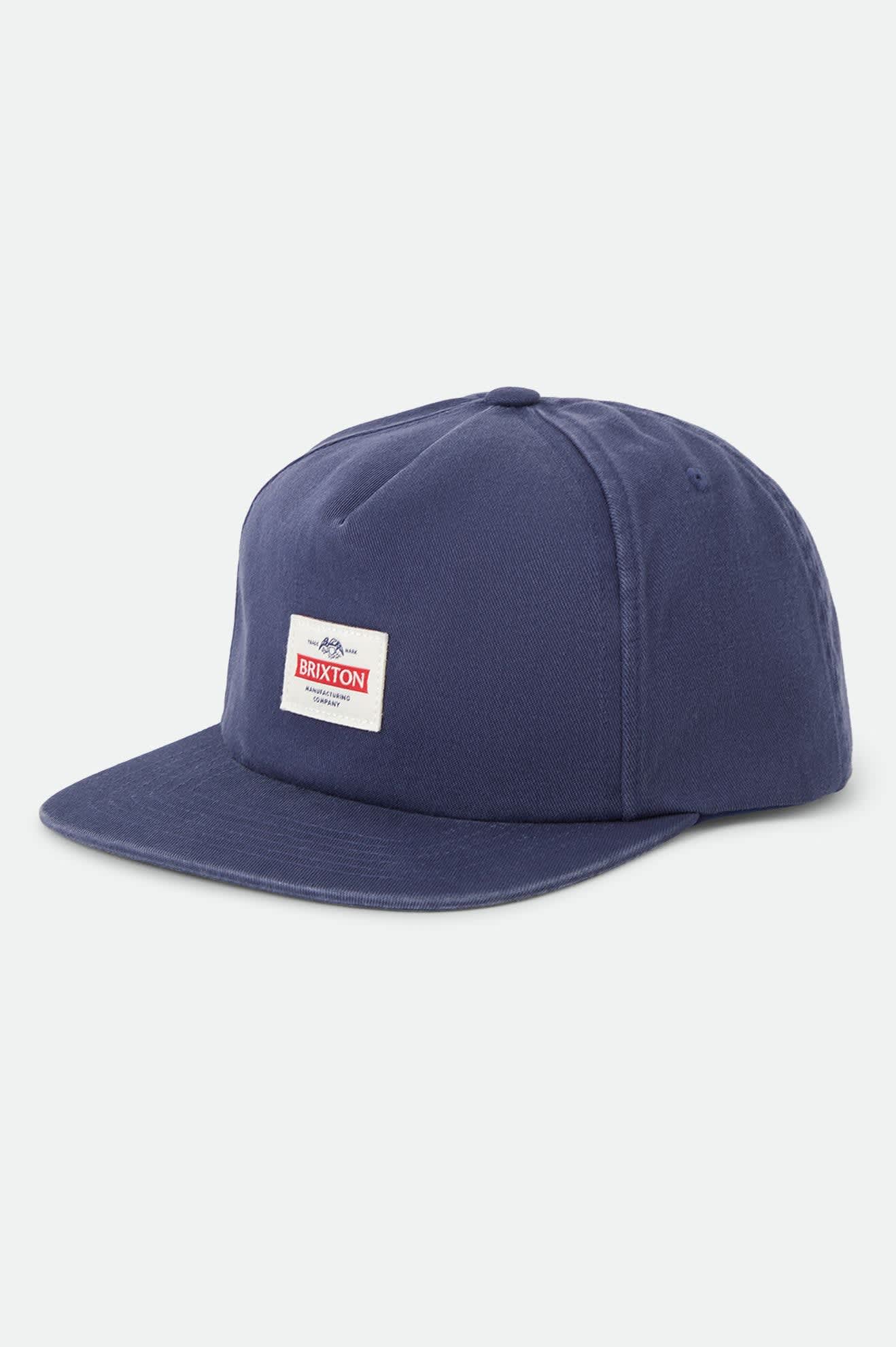 brixton-trademark-adjustable-cap-washed-navy-baumwolle image 1