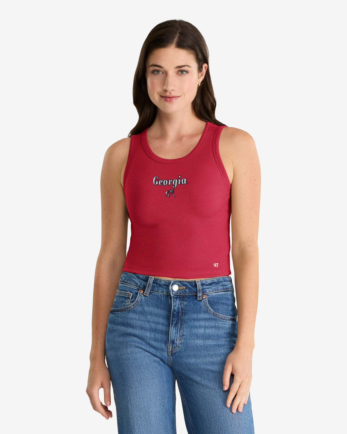 47-brand-47-baby-rib-tank-georgia-bulldogs-top-rot-damen image 1