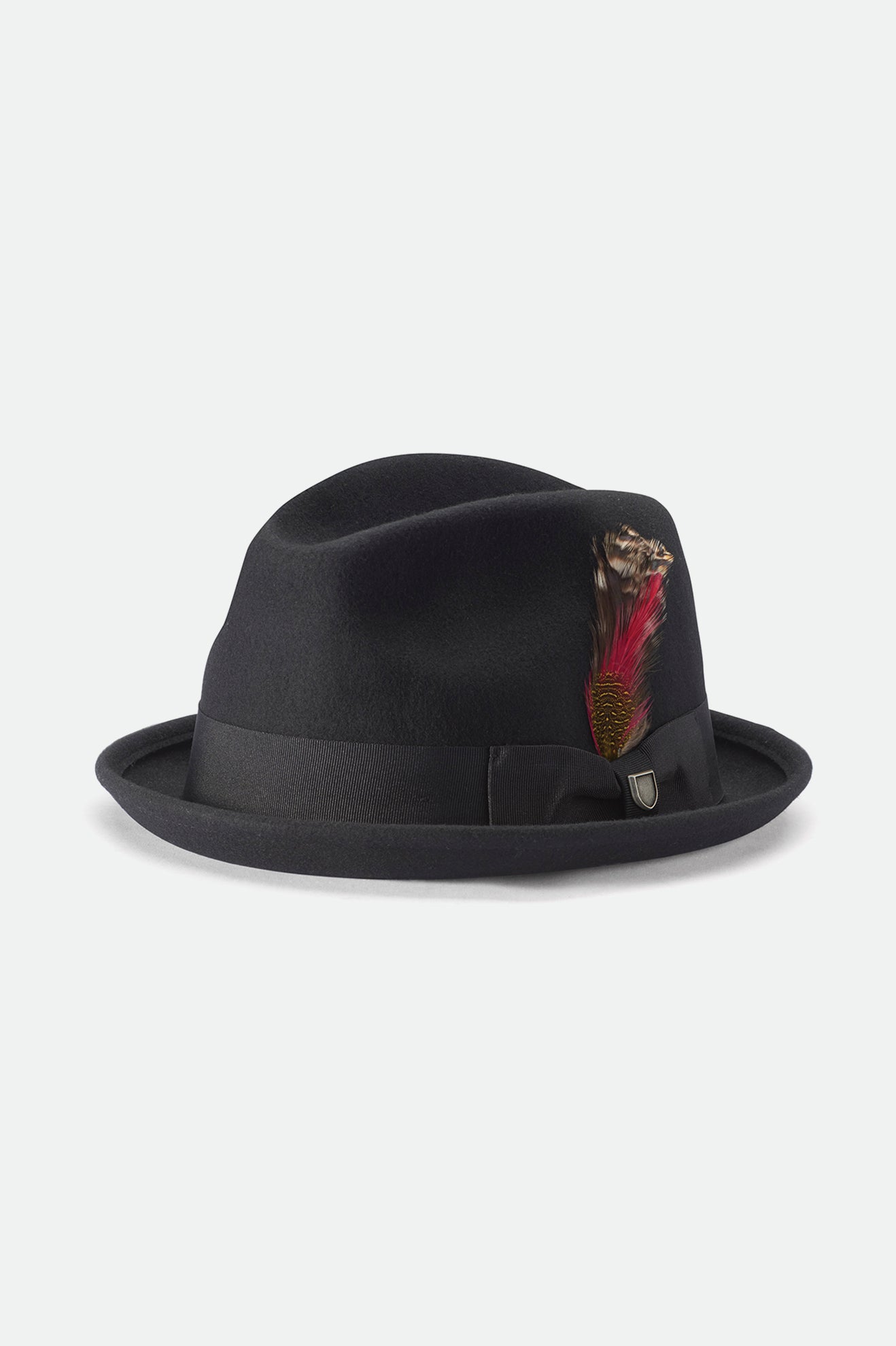 brixton-gain-fedora-hut-schwarz-wollfilz image 1
