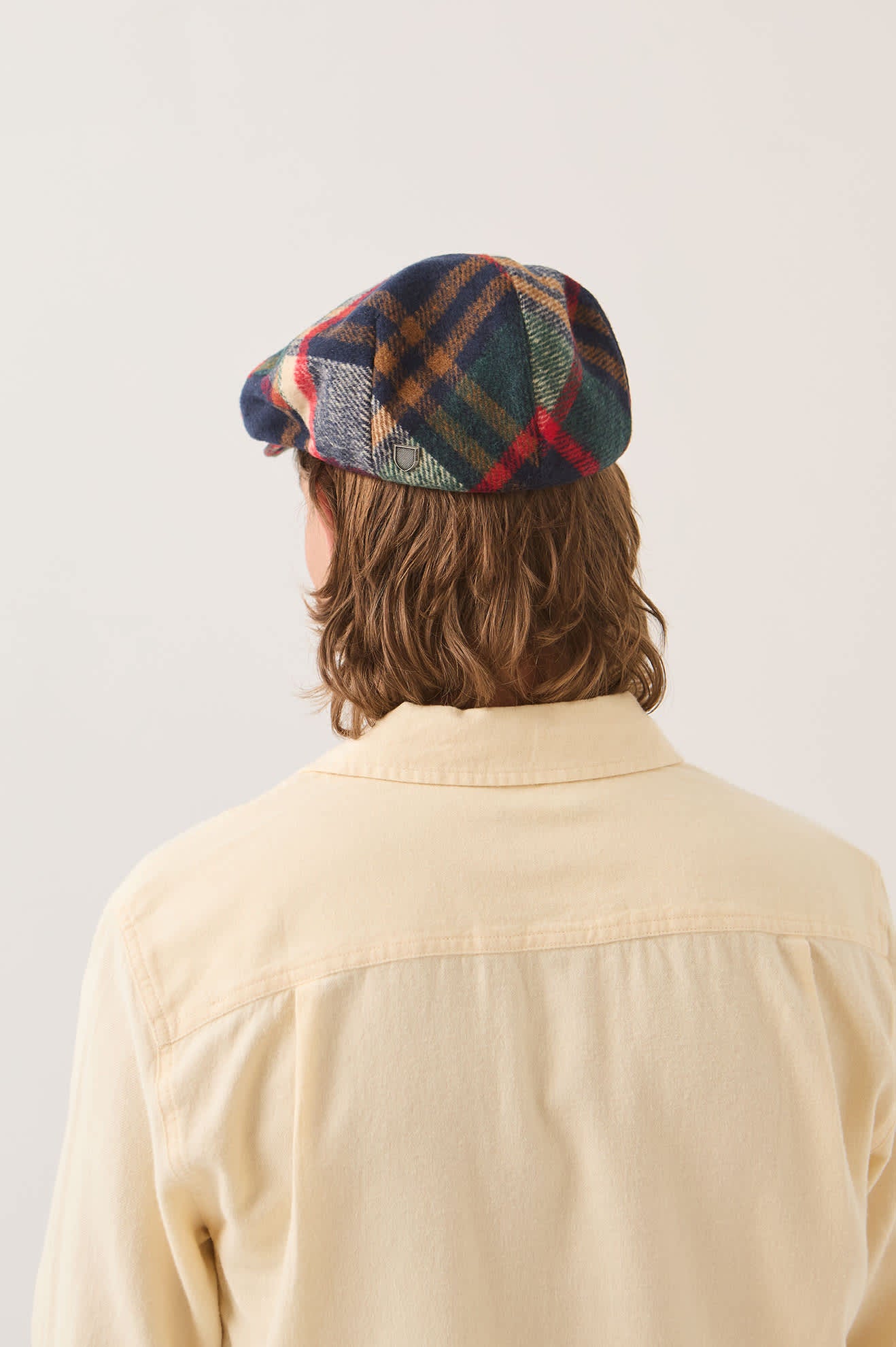 brixton-hooligan-flat-cap-navy-green-red-karo-schieberm-tze image 4