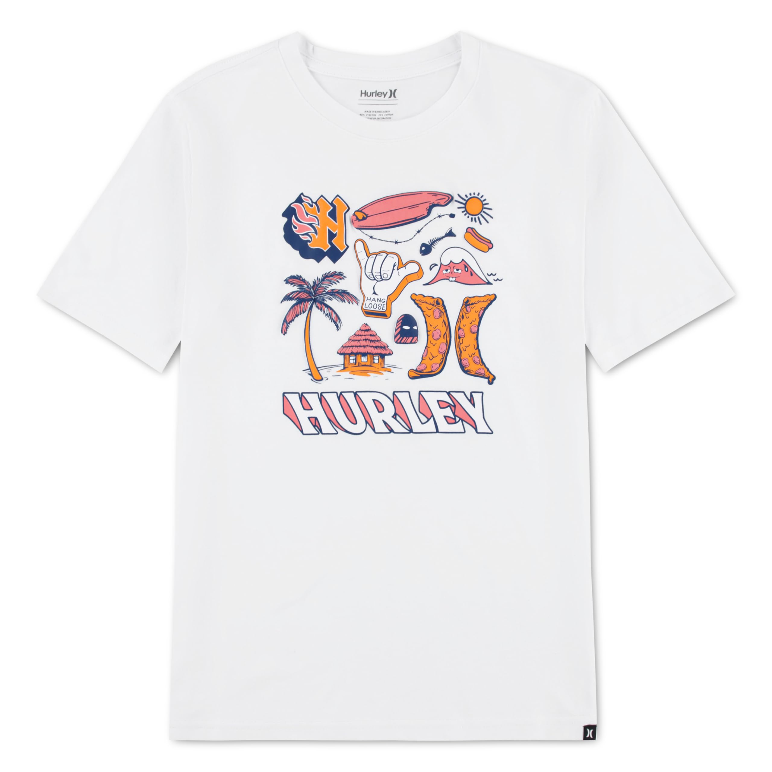 hurley-jungen-grafik-t-shirt-kurzarm-mit-druck image 1