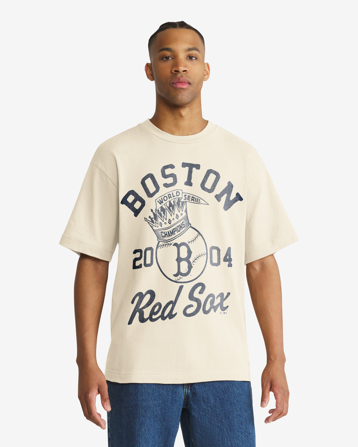 47-foundation-boston-red-sox-crowned-t-shirt-cream image 1
