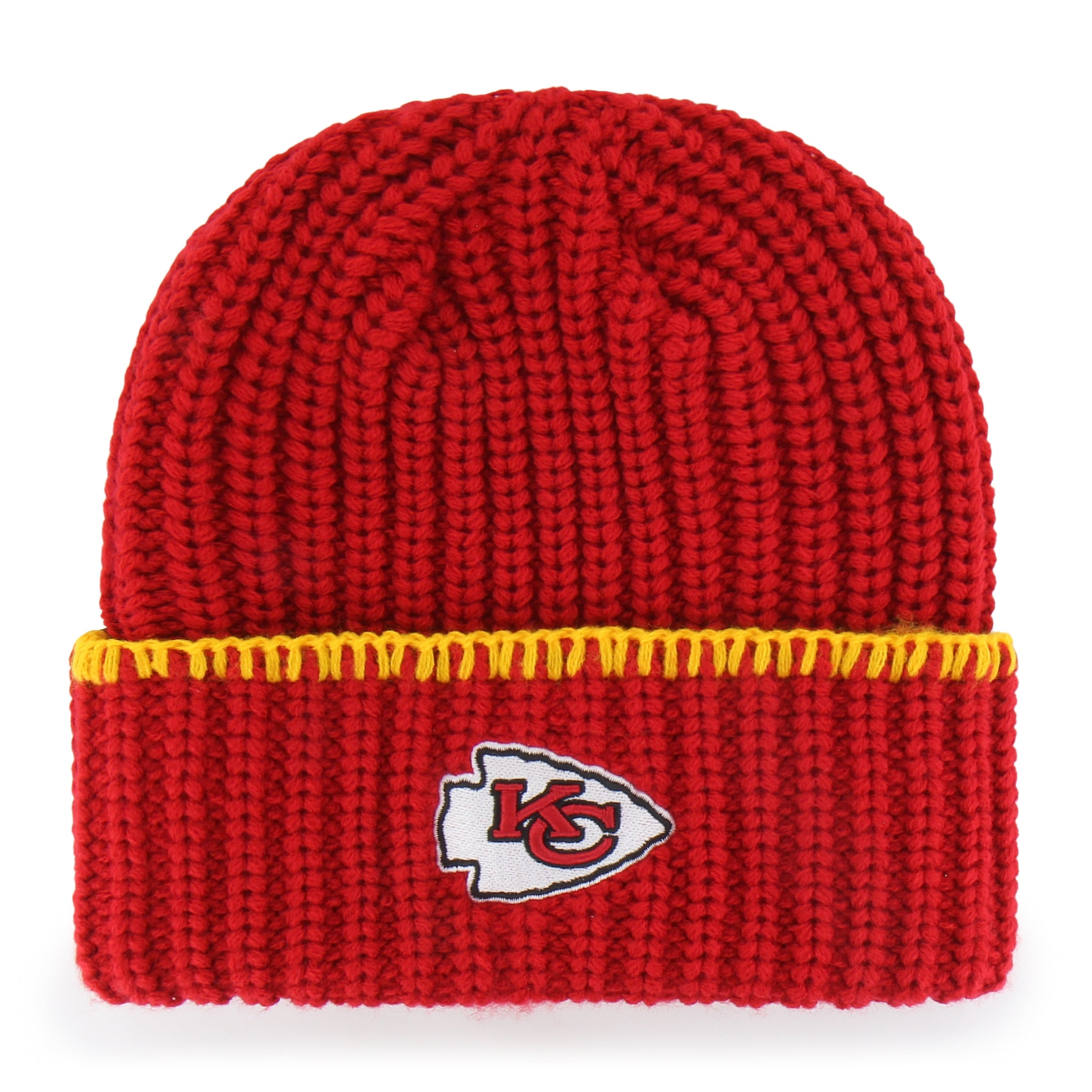 47-knits-kansas-city-chiefs-blanket-stitch-beanie-rot image 2