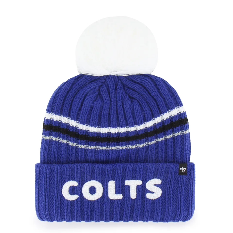 47-brand-knits-indianapolis-colts-fuzzy-script-beanie-royal image 1