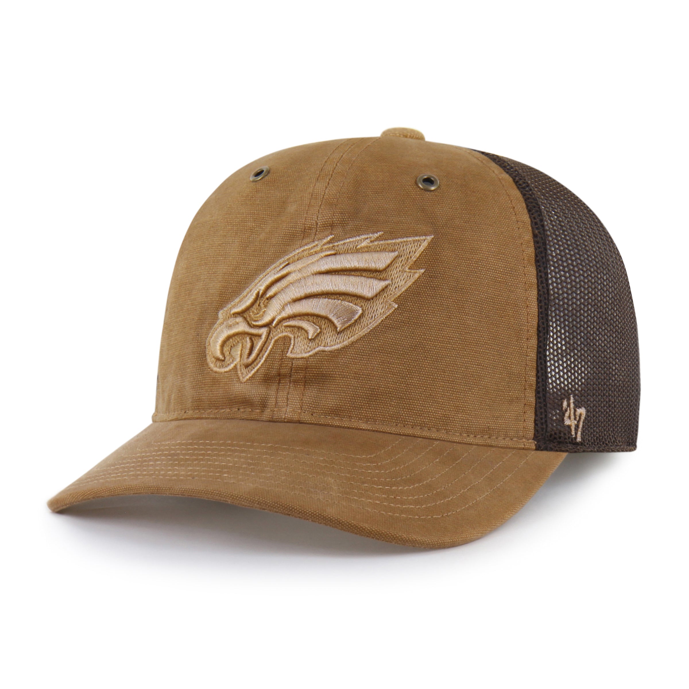 47-brand-philadelphia-eagles-carhartt-trucker-cap-braun-snapback image 4