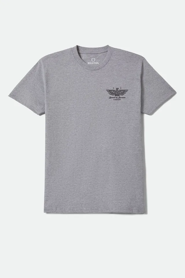 brixton-ewing-standard-t-shirt-heather-grey-baumwolle image 1