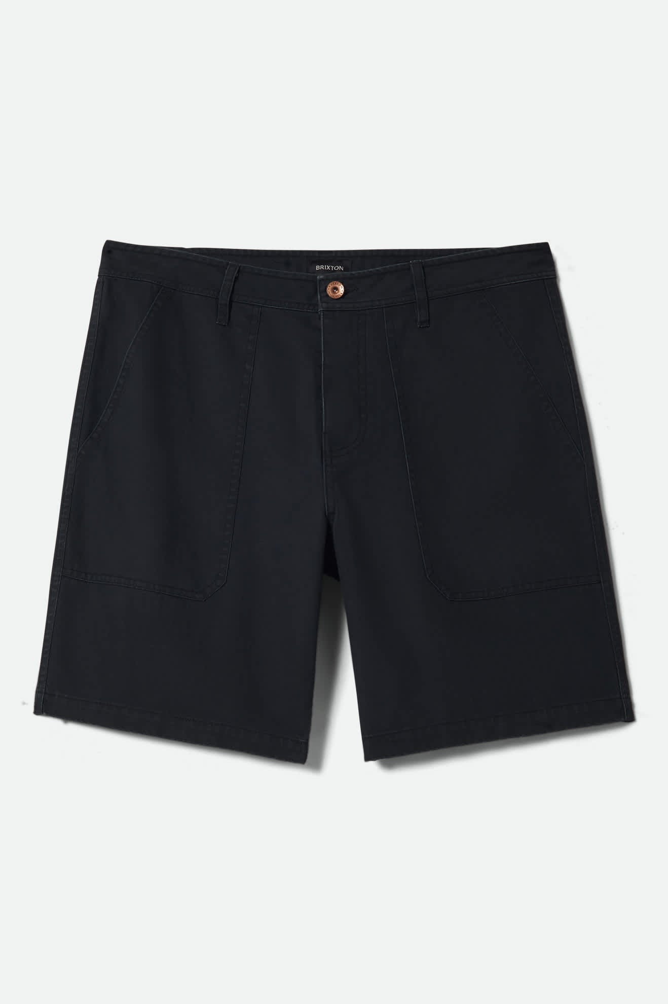 brixton-surplus-herringbone-short-washed-black image 1