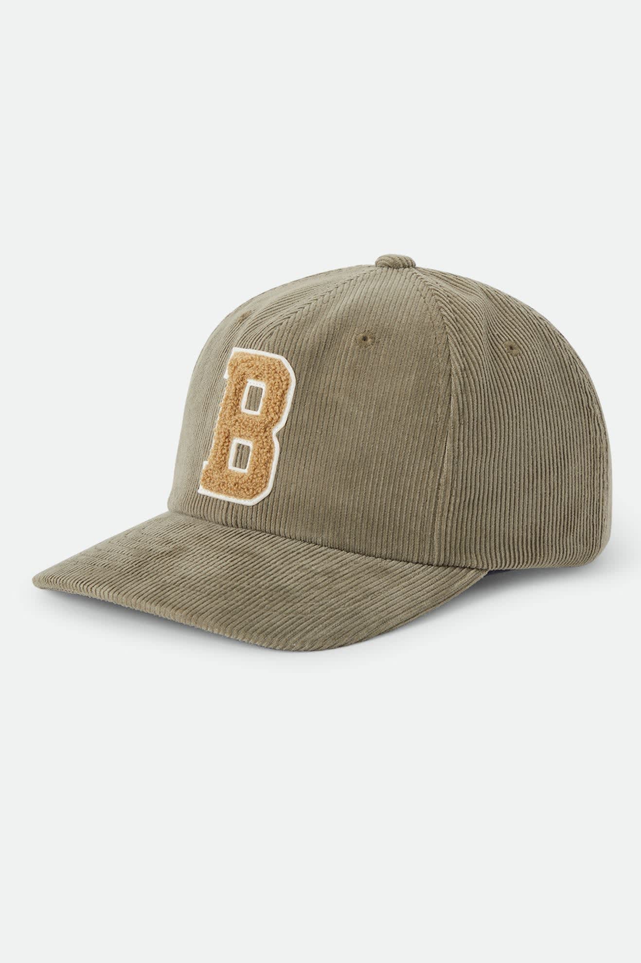 brixton-big-b-adjustable-hat-cord-dark-olive-corduroy image 1