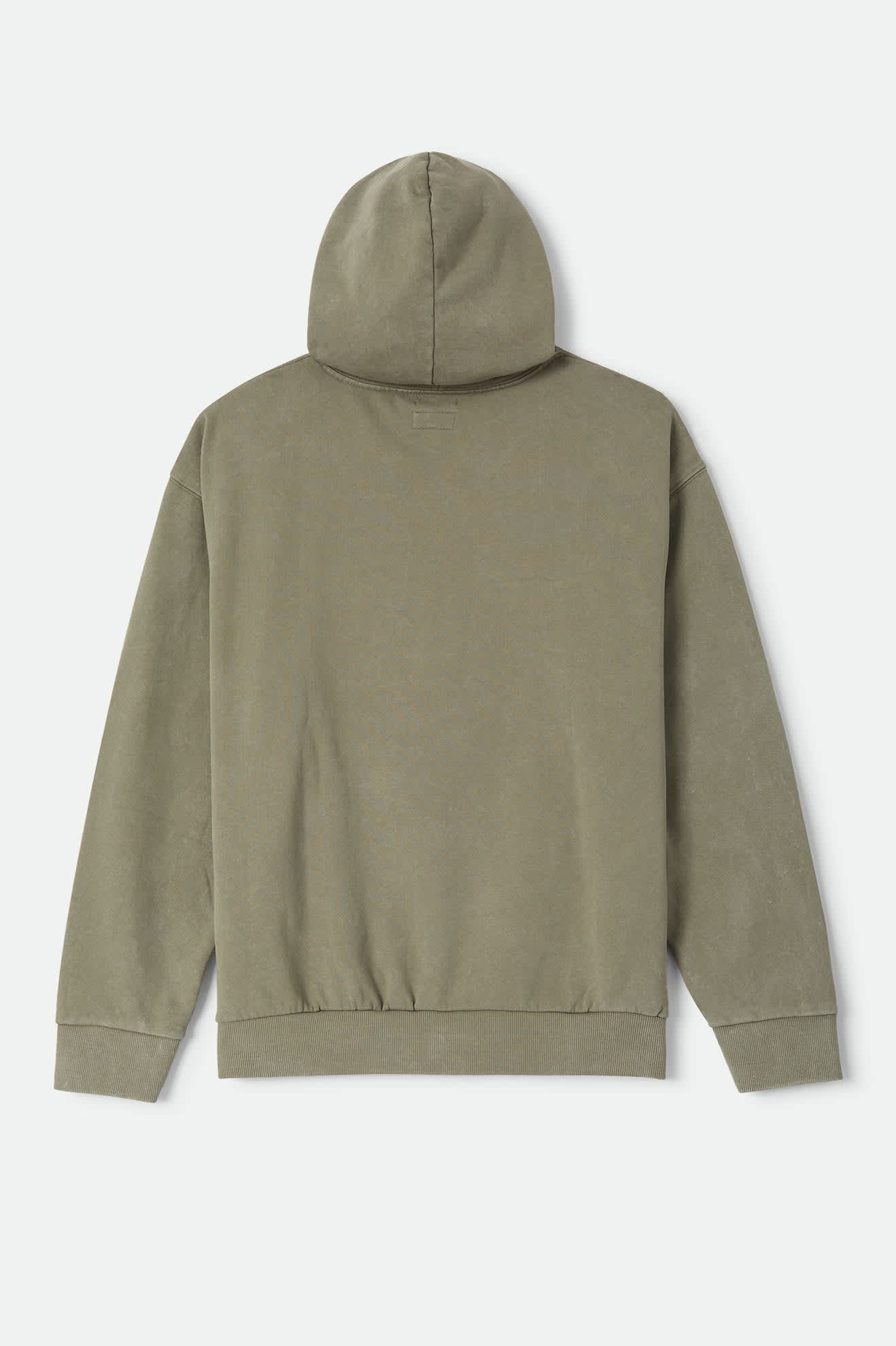 brixton-baseline-hood-hoodie-olive-surplus-vintage-wash image 2
