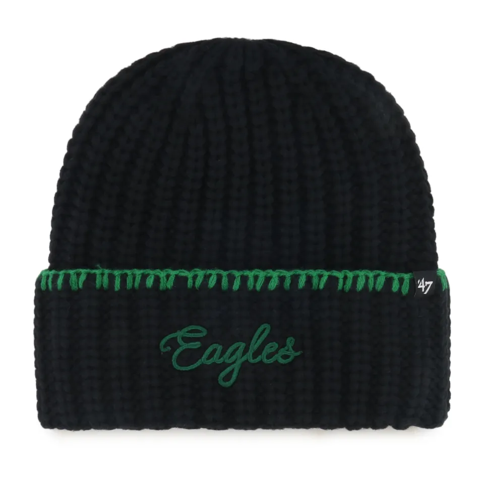 47-knits-philadelphia-eagles-blanket-stitch-m-tze-schwarz-damen image 1