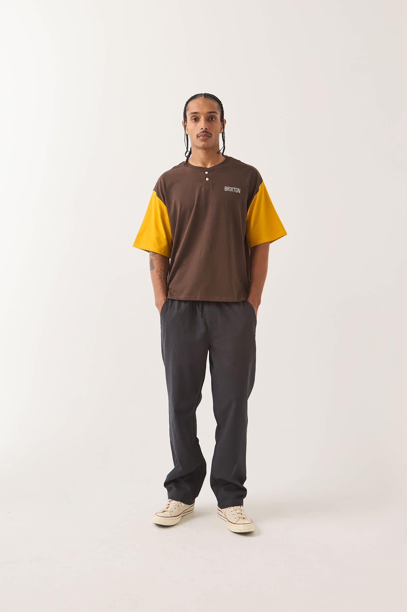 brixton-everyday-e-waist-pant-hose-schwarz-herren image 2