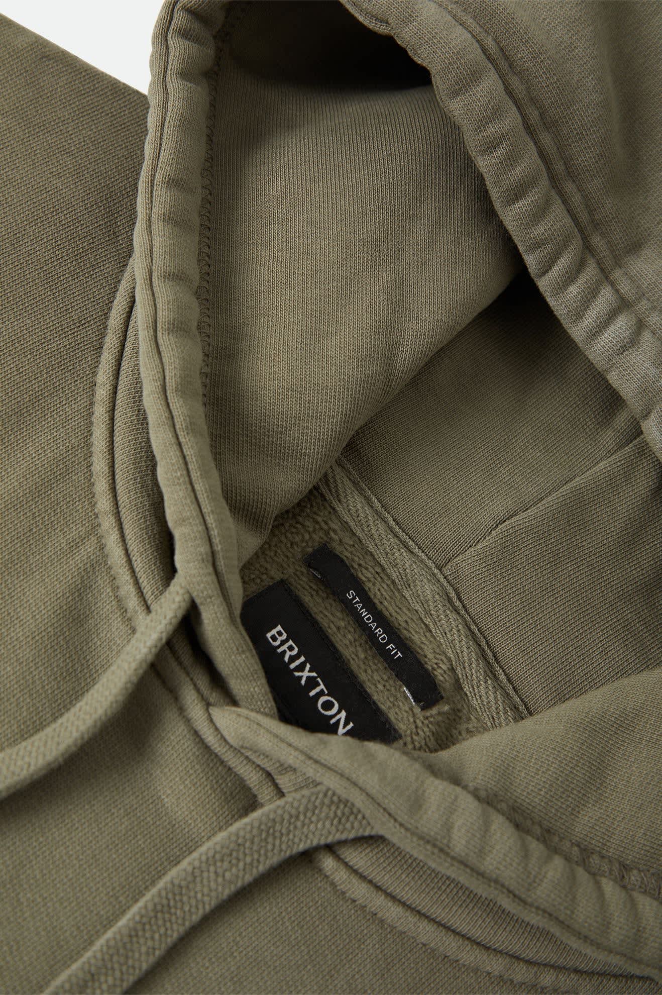 brixton-baseline-hood-hoodie-olive-surplus-vintage-wash image 3