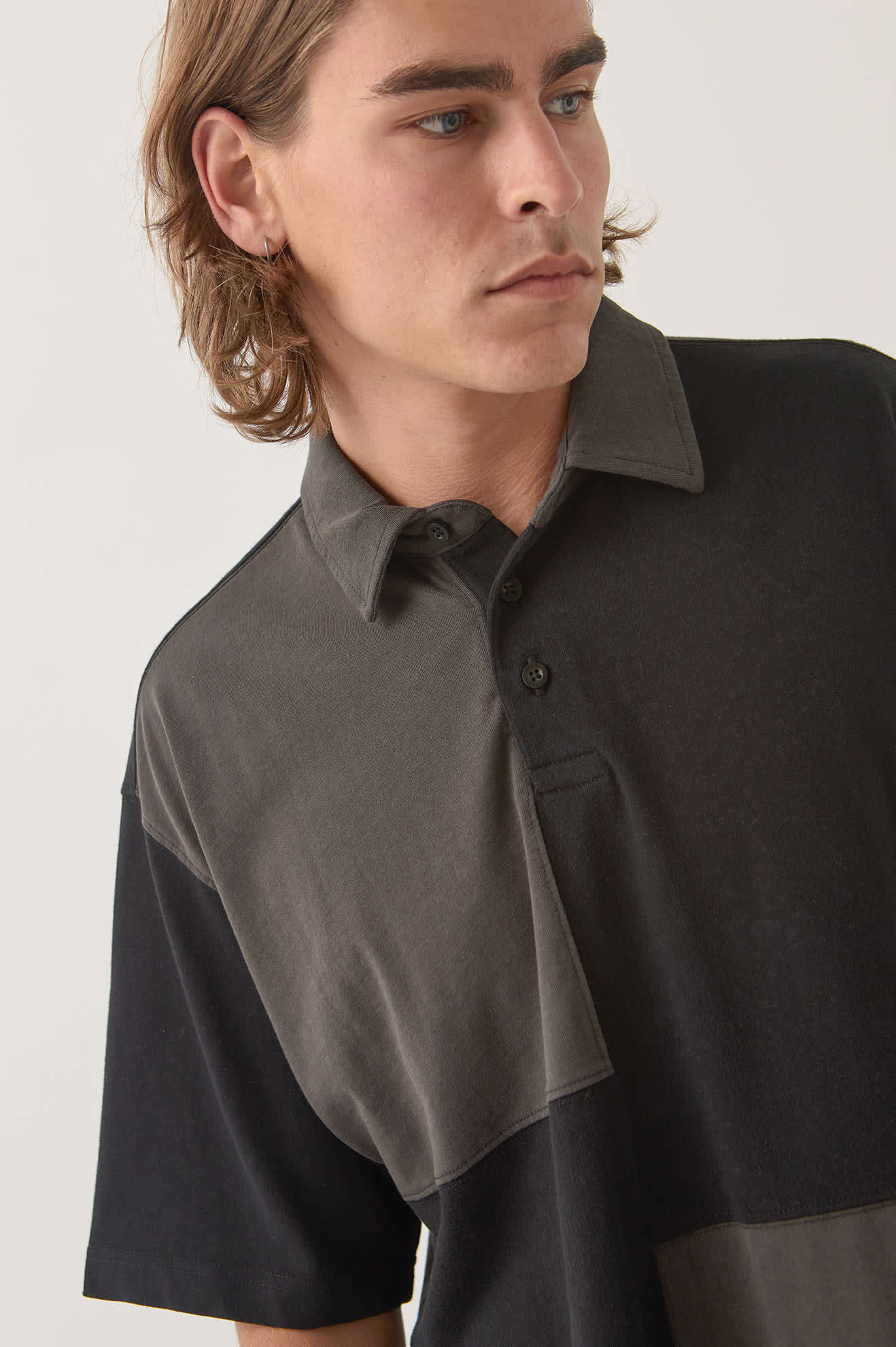 brixton-deco-relaxed-polo-t-shirt-washed-black-baumwolle image 5