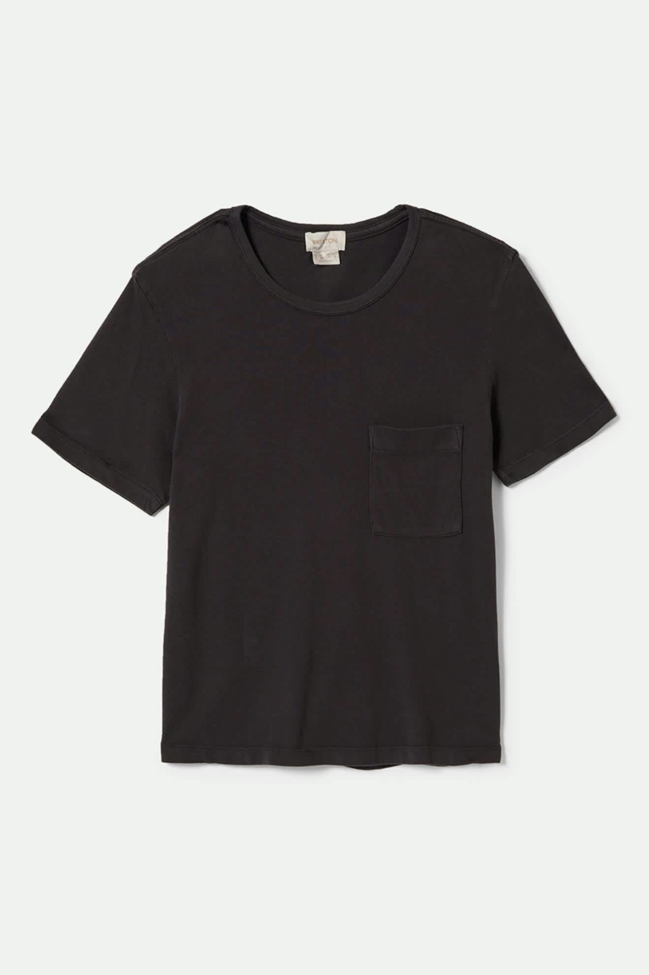brixton-carefree-organic-t-shirt-black-brusttasche-bio image 1