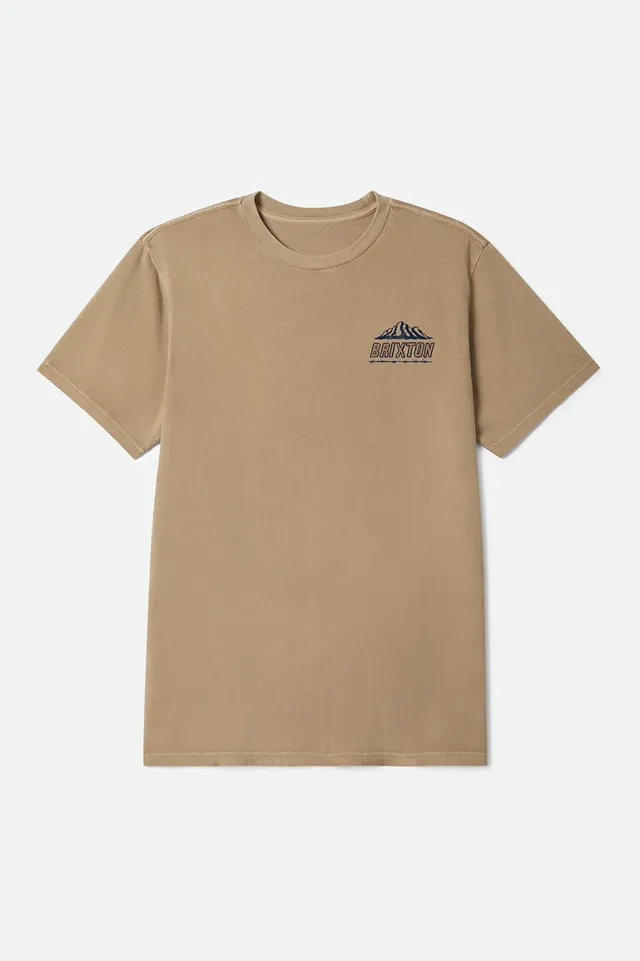 brixton-madden-t-shirt-herren-taupe-mit-pferd-print image 1