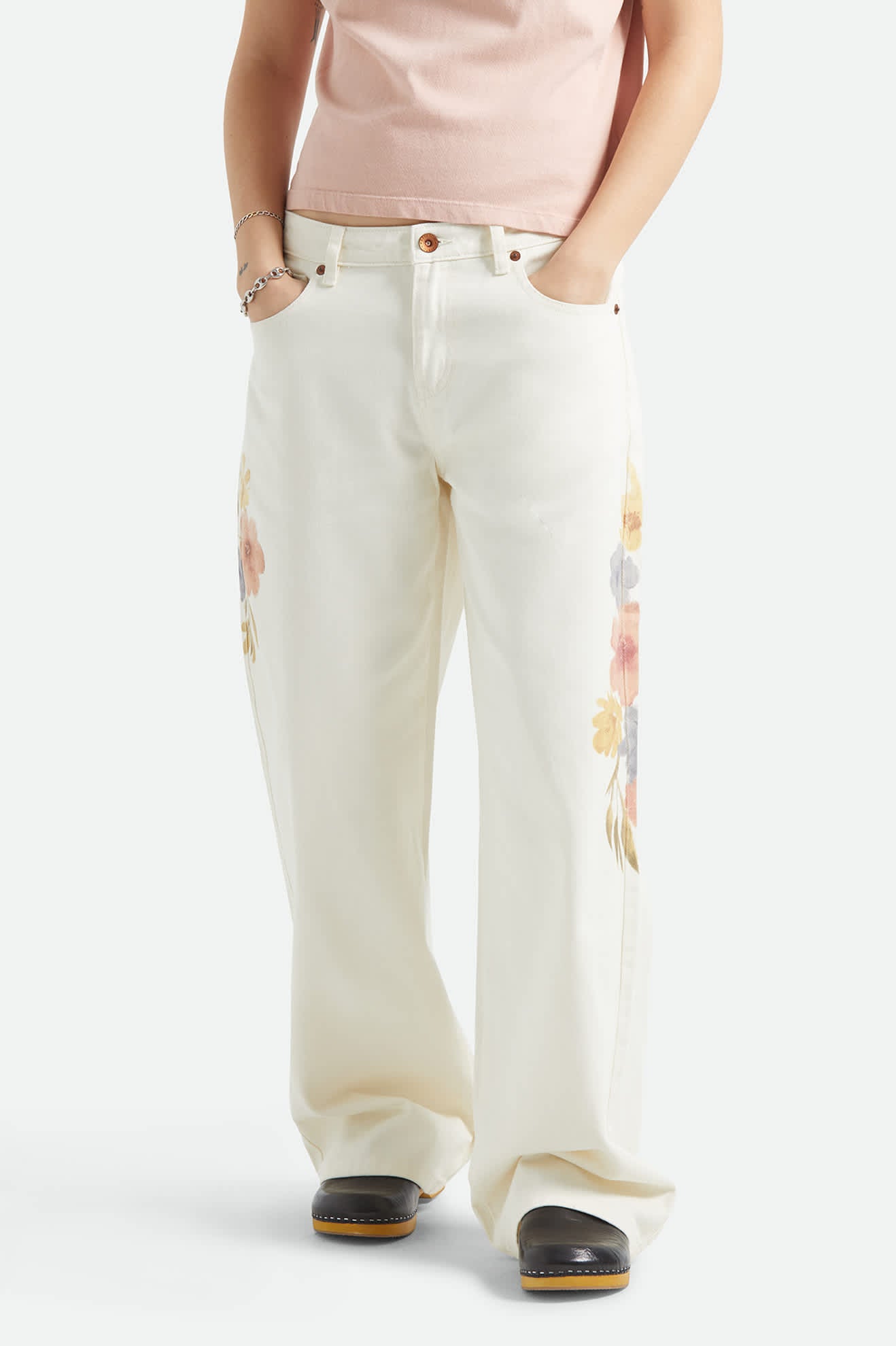 brixton-chloe-5-pocket-hose-off-white-floral-baumwolle image 3