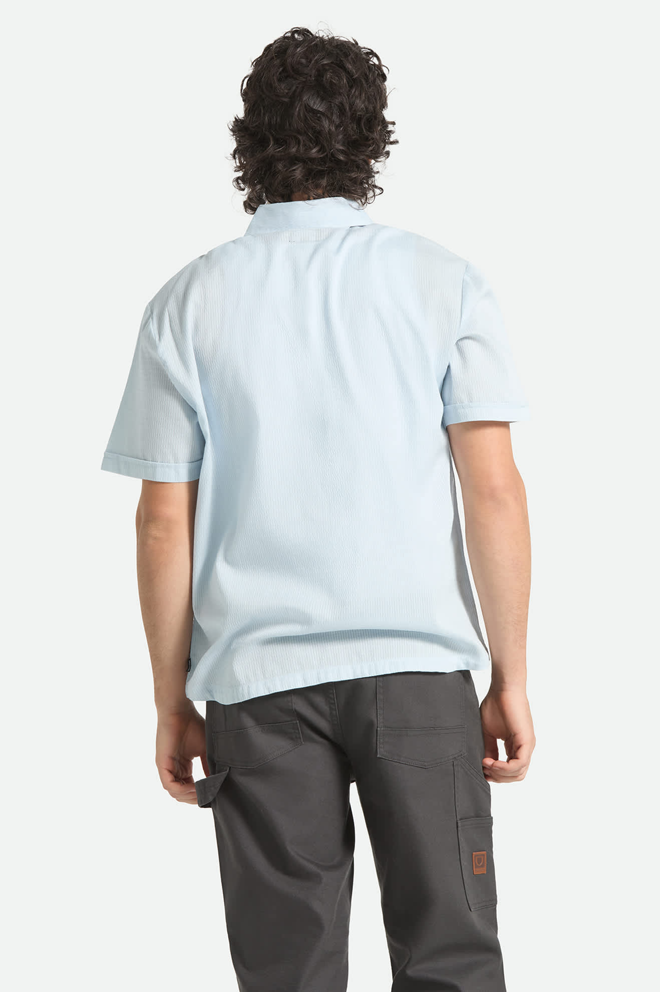 brixton-vintage-kurzarmhemd-blue-aura-baumwolle-jacquard image 4