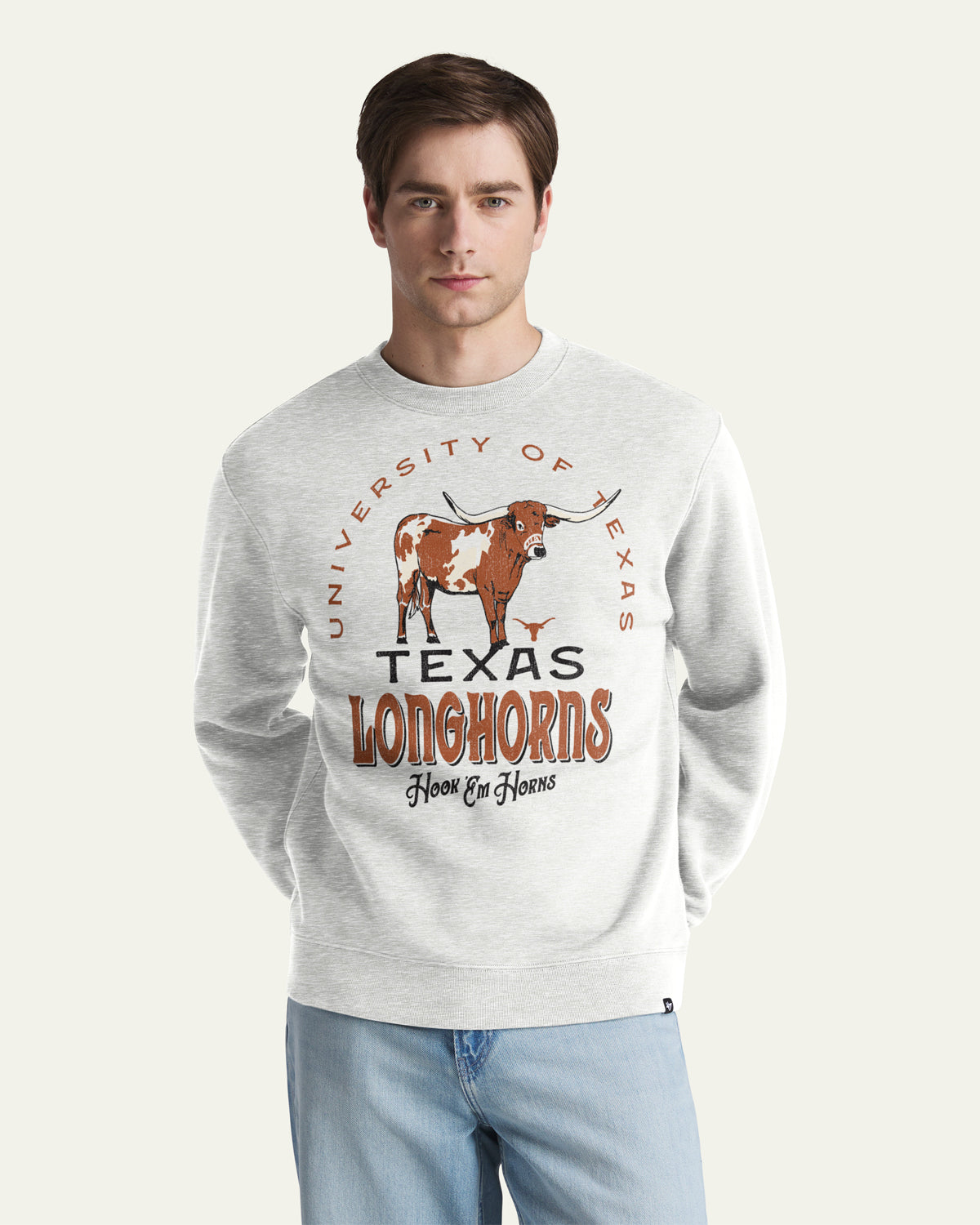 47-brand-headline-crew-juggletoss-sweatshirt-texas-longhorns-grau image 1