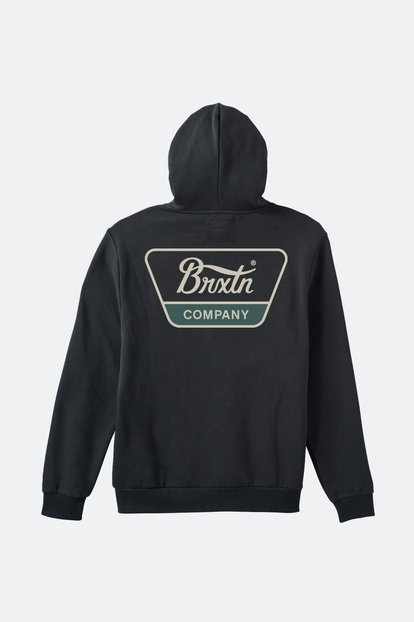 brixton-linwood-hoodie-schwarz-baumwolle-280-gsm image 2
