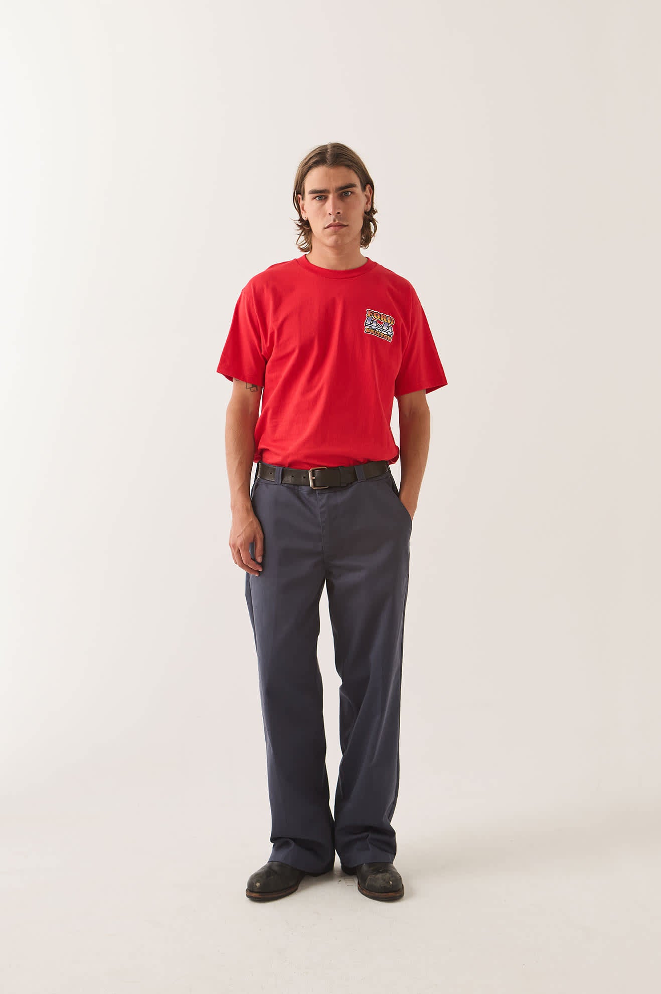brixton-ford-4x4-chrome-t-shirt-rangoon-red-baumwolle-print image 2