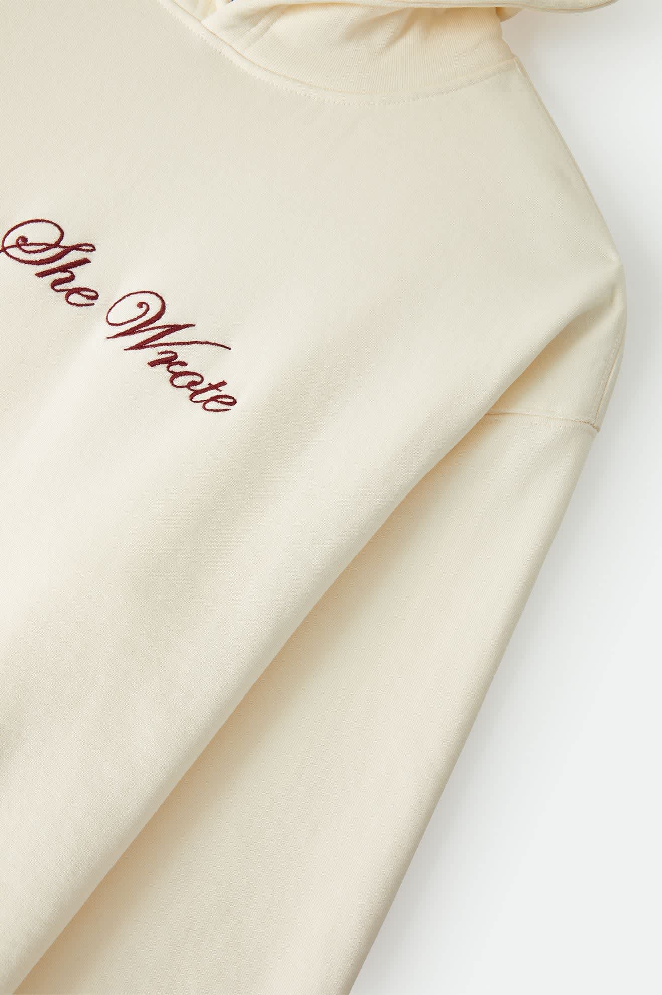 brixton-burger-she-wrote-hood-natural-beige-hoodie image 7