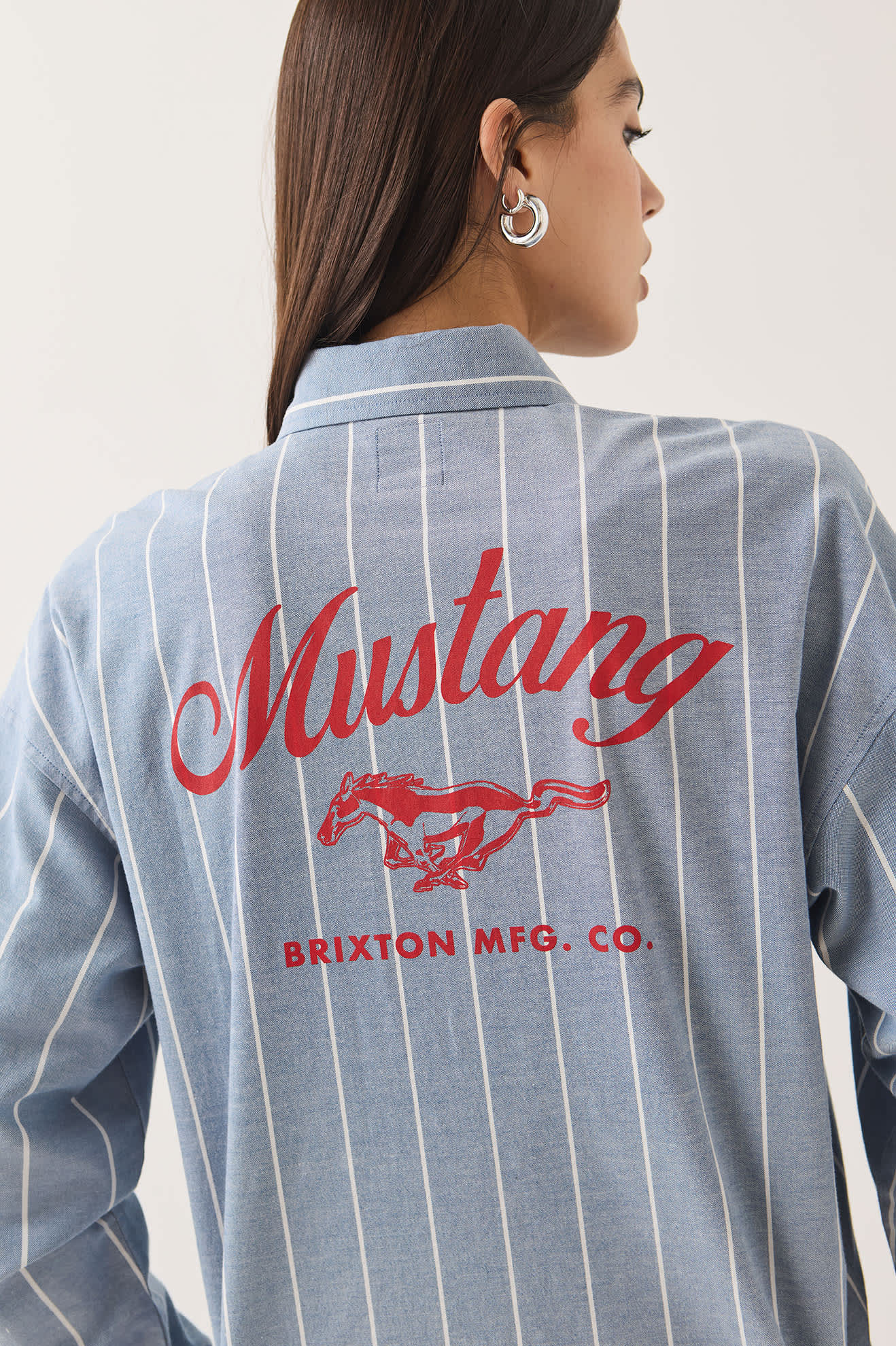 brixton-ford-mustang-sally-hemd-blue-chambray-stripe-westernbluse image 8