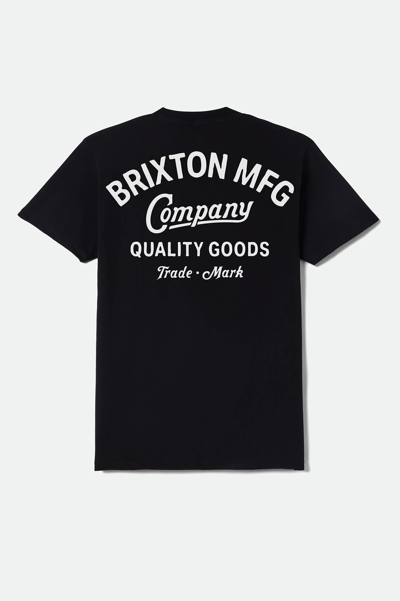 brixton-straton-standard-t-shirt-schwarz-baumwolle image 2