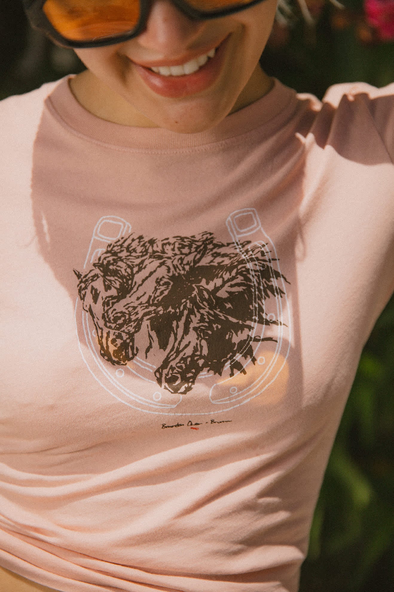 brixton-pony-club-slim-crew-t-shirt-silver-pink-print image 7