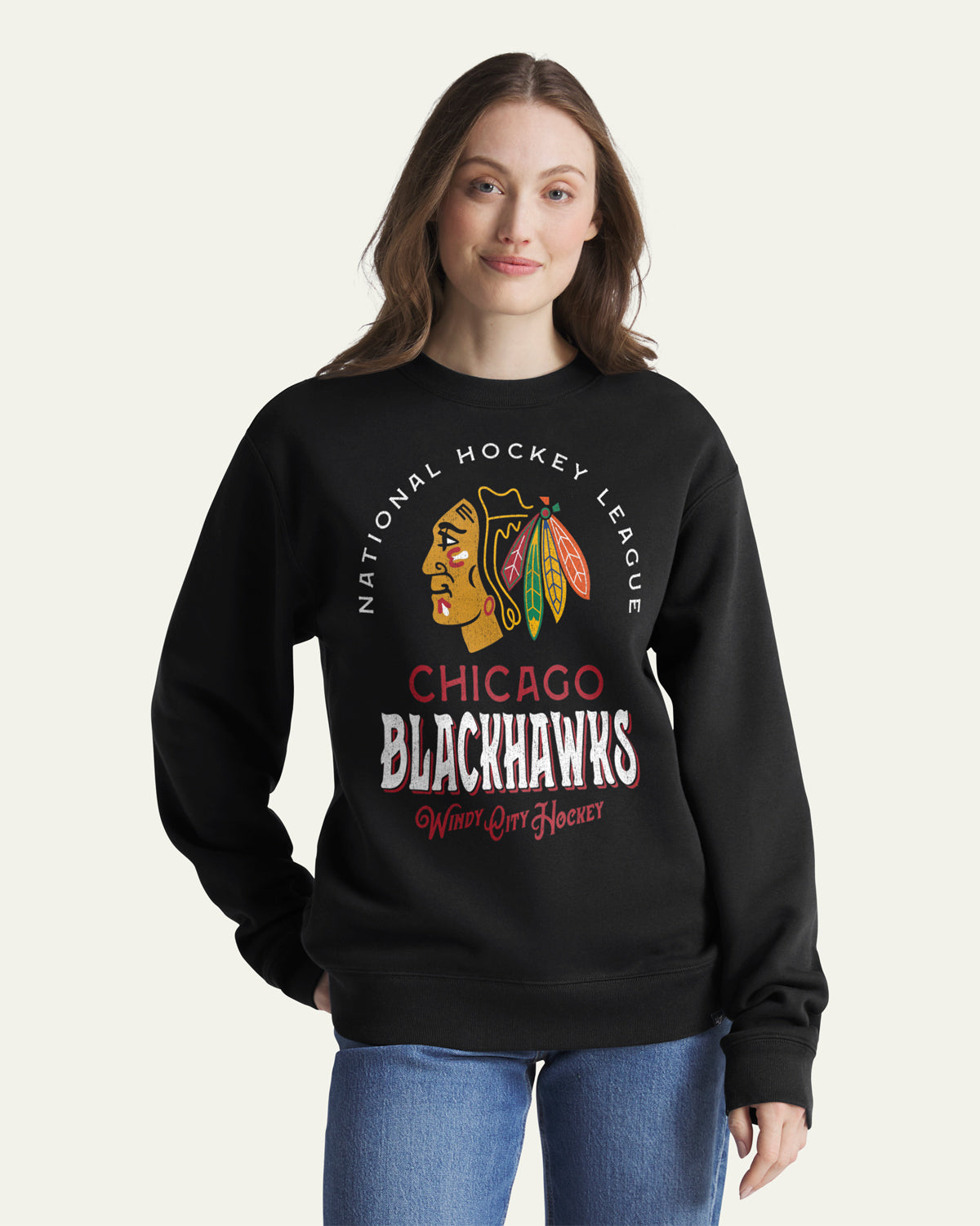47-brand-everyday-chicago-blackhawks-sweatshirt-schwarz image 3