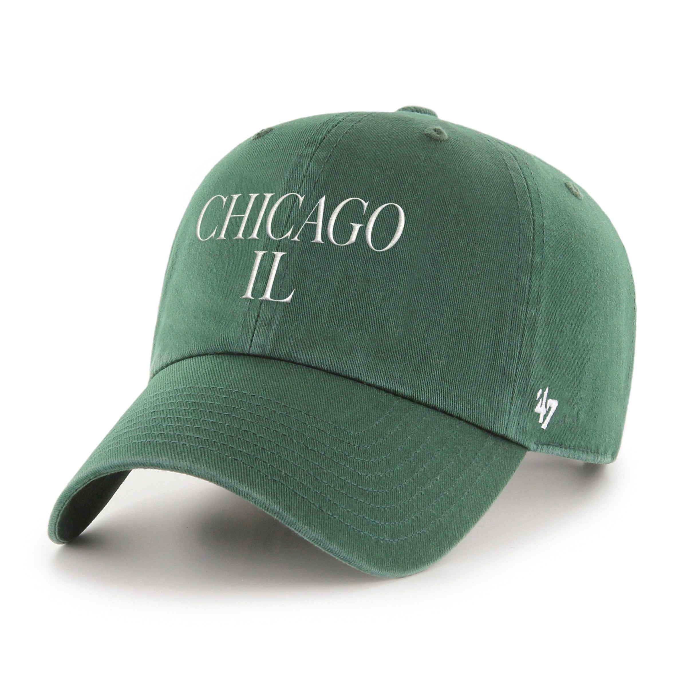 47-clean-up-chicago-cubs-cap-dark-green-twill-osf image 3
