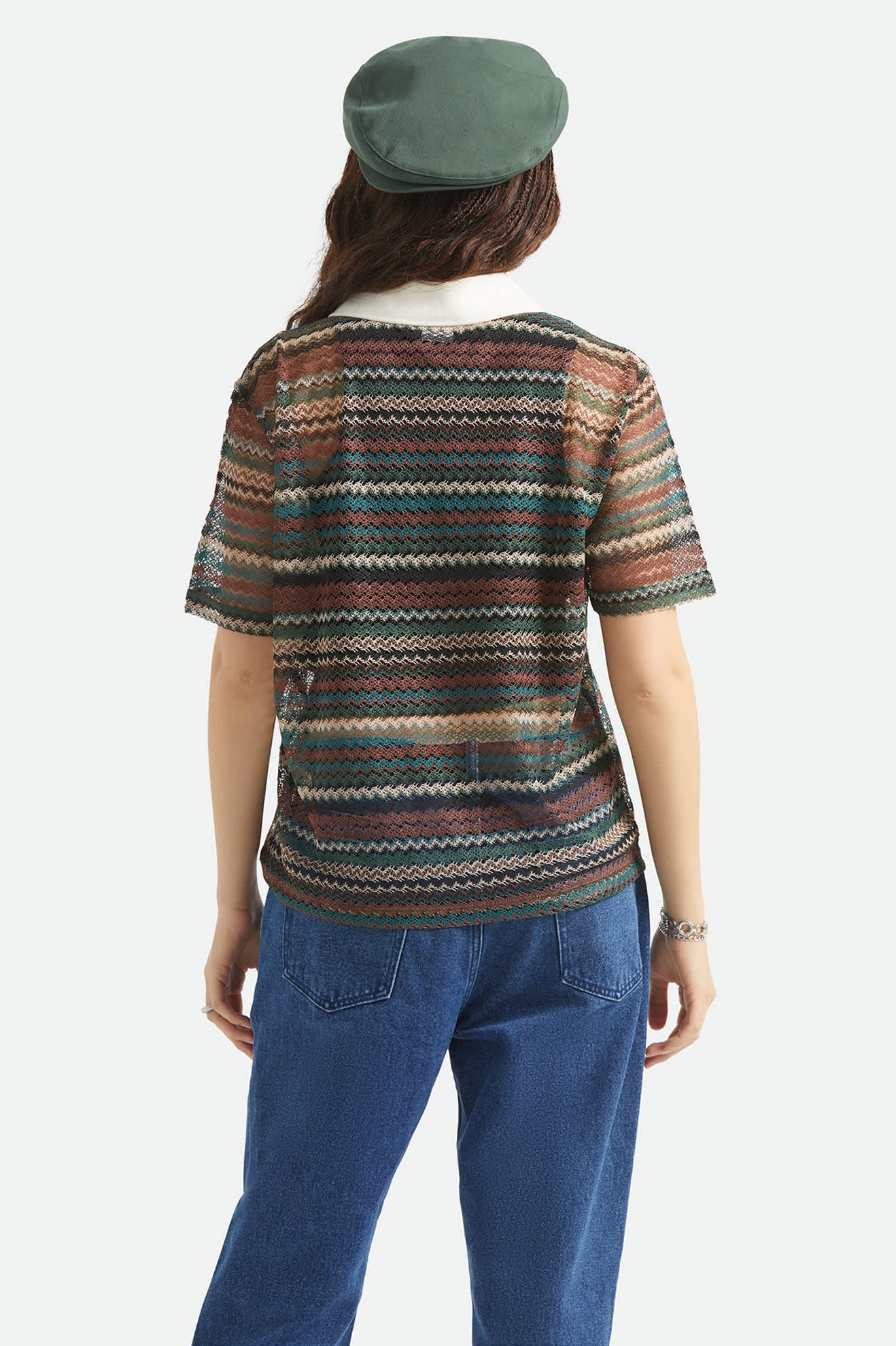 brixton-varsity-t-shirt-multi-retro-stripe-polyester image 4