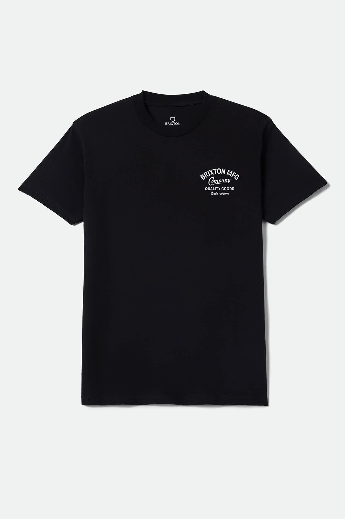 brixton-straton-standard-t-shirt-schwarz-baumwolle image 1