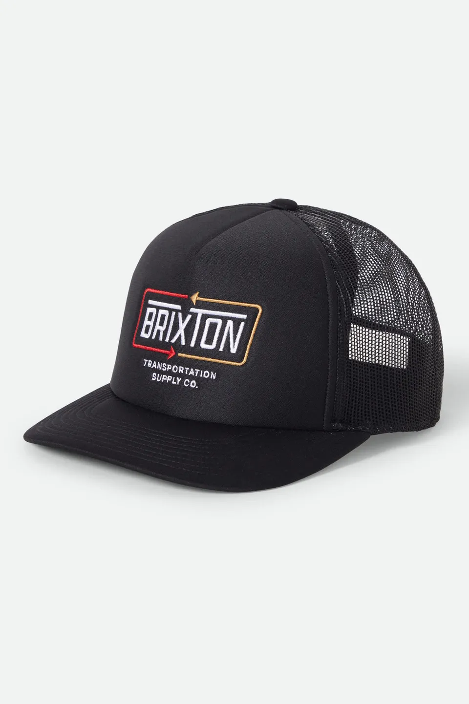 brixton-caldwell-netplus-trucker-cap-black-black-snapback image 1
