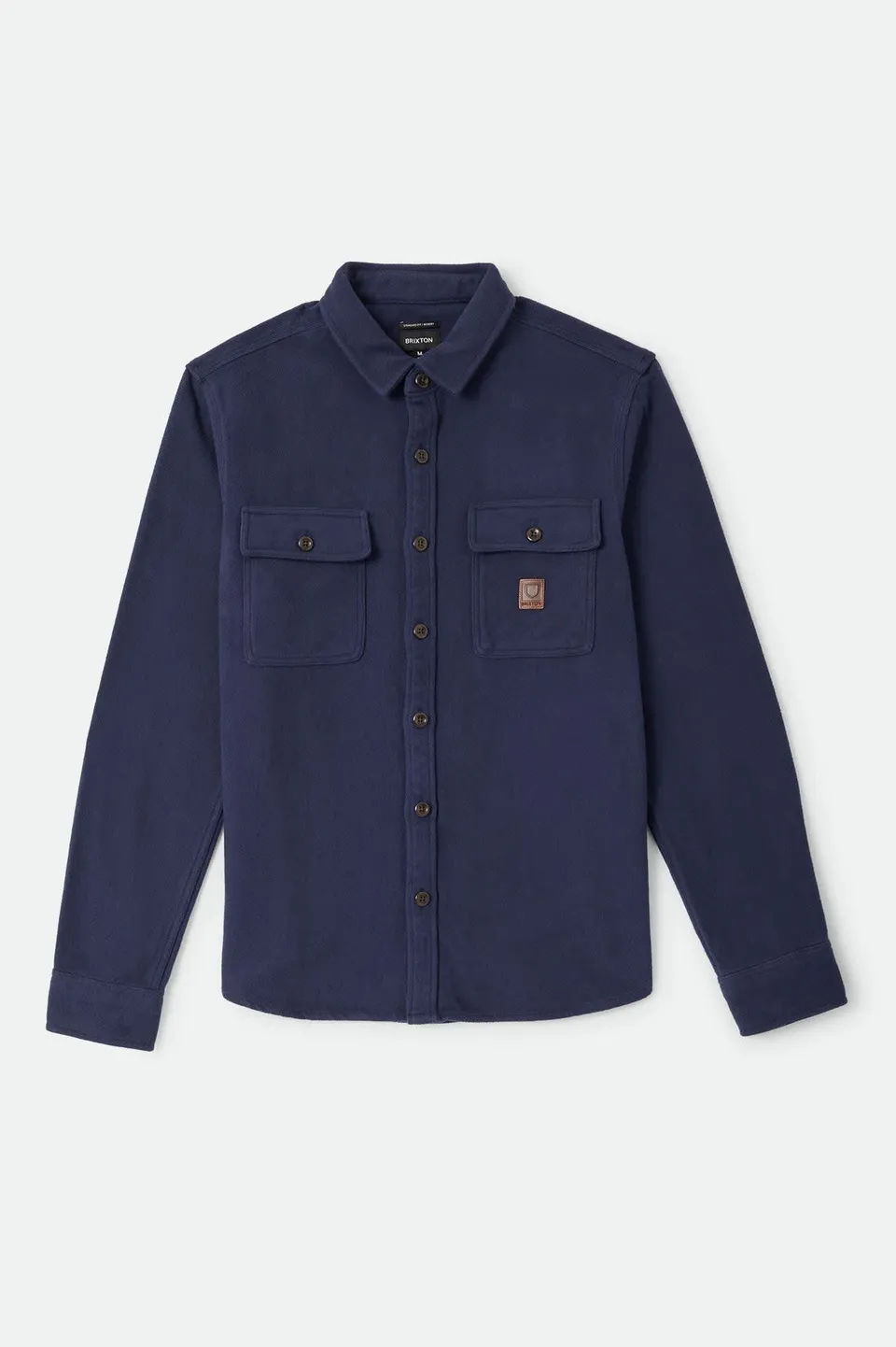 brixton-bowery-heavyweight-flanellhemd-washed-navy-wolle image 1