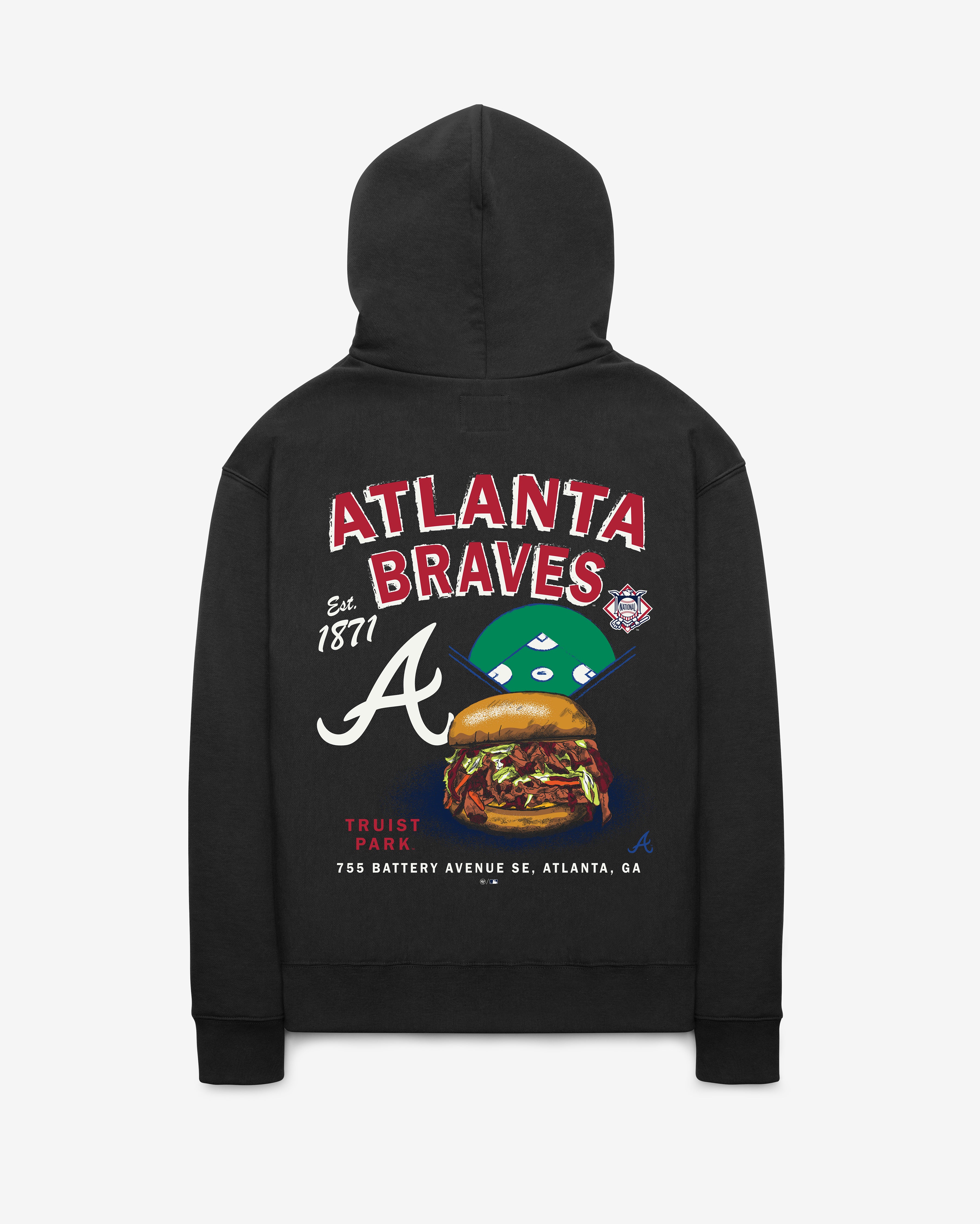 47-brand-atlanta-braves-stadium-eats-foundation-hoodie-schwarz image 3