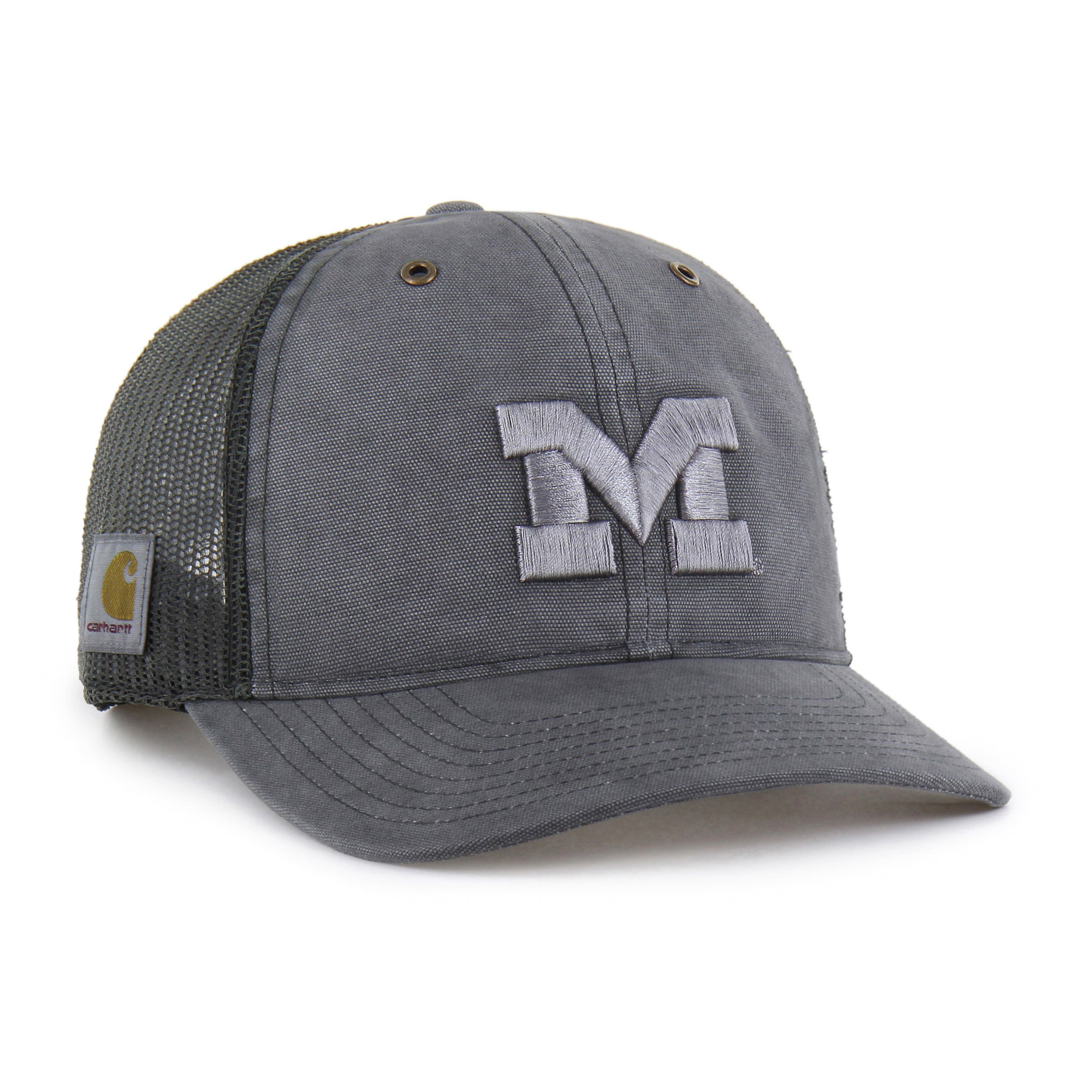 47-brand-michigan-wolverines-carhartt-trucker-cap-schwarz-snapback image 1