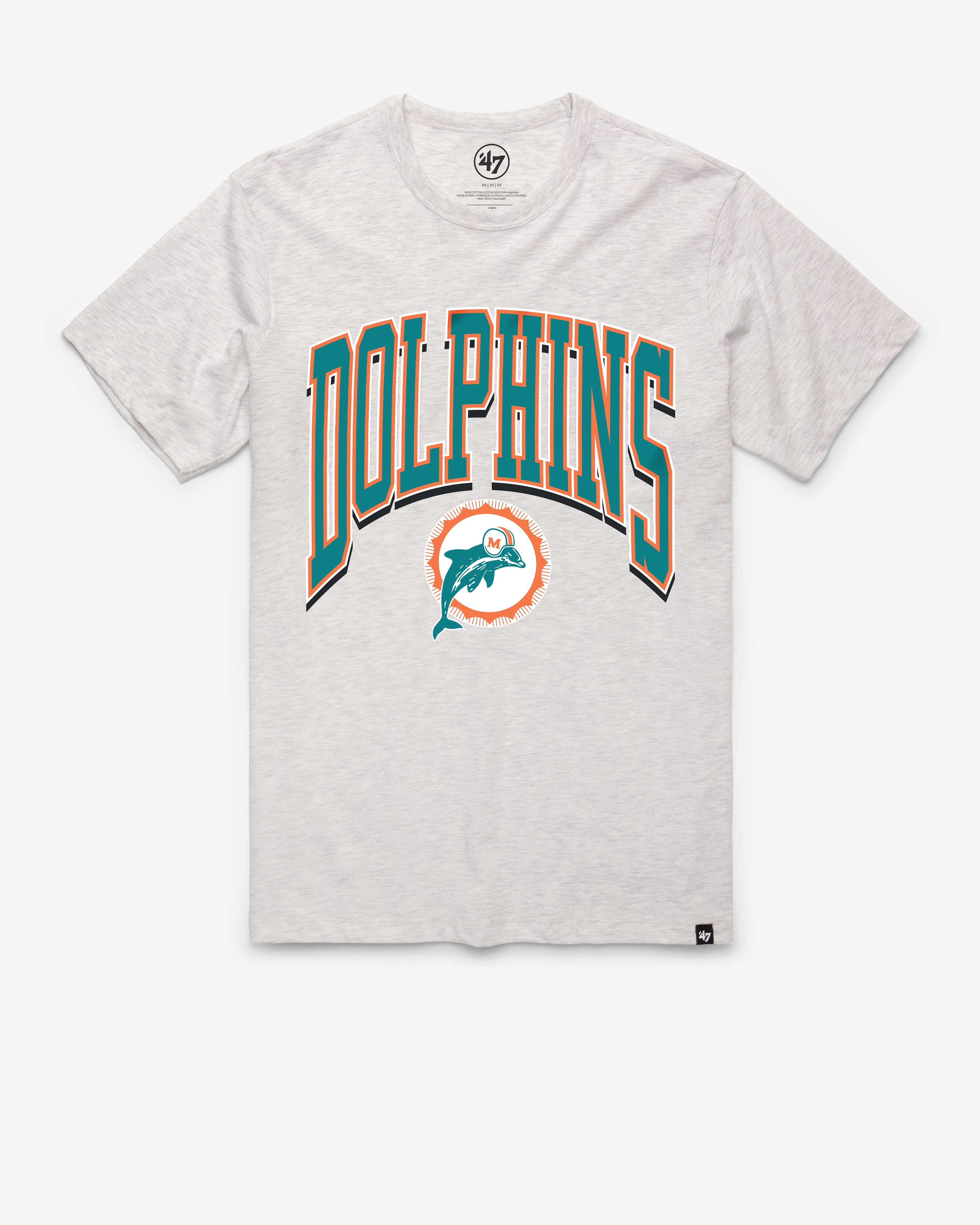 47-franklin-tee-miami-dolphins-t-shirt-relay-grey-vintage image 1