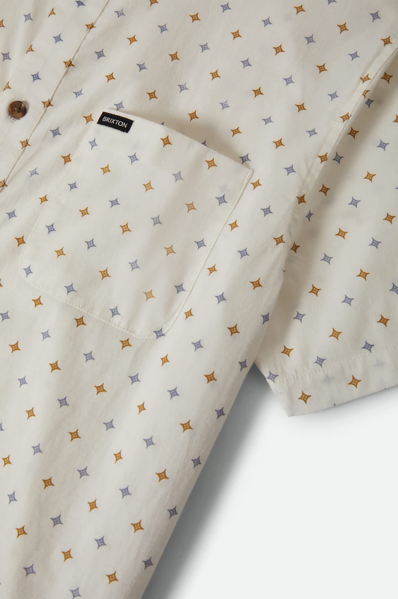 brixton-charter-kurzarmhemd-off-white-multi-diamond-stretch image 7