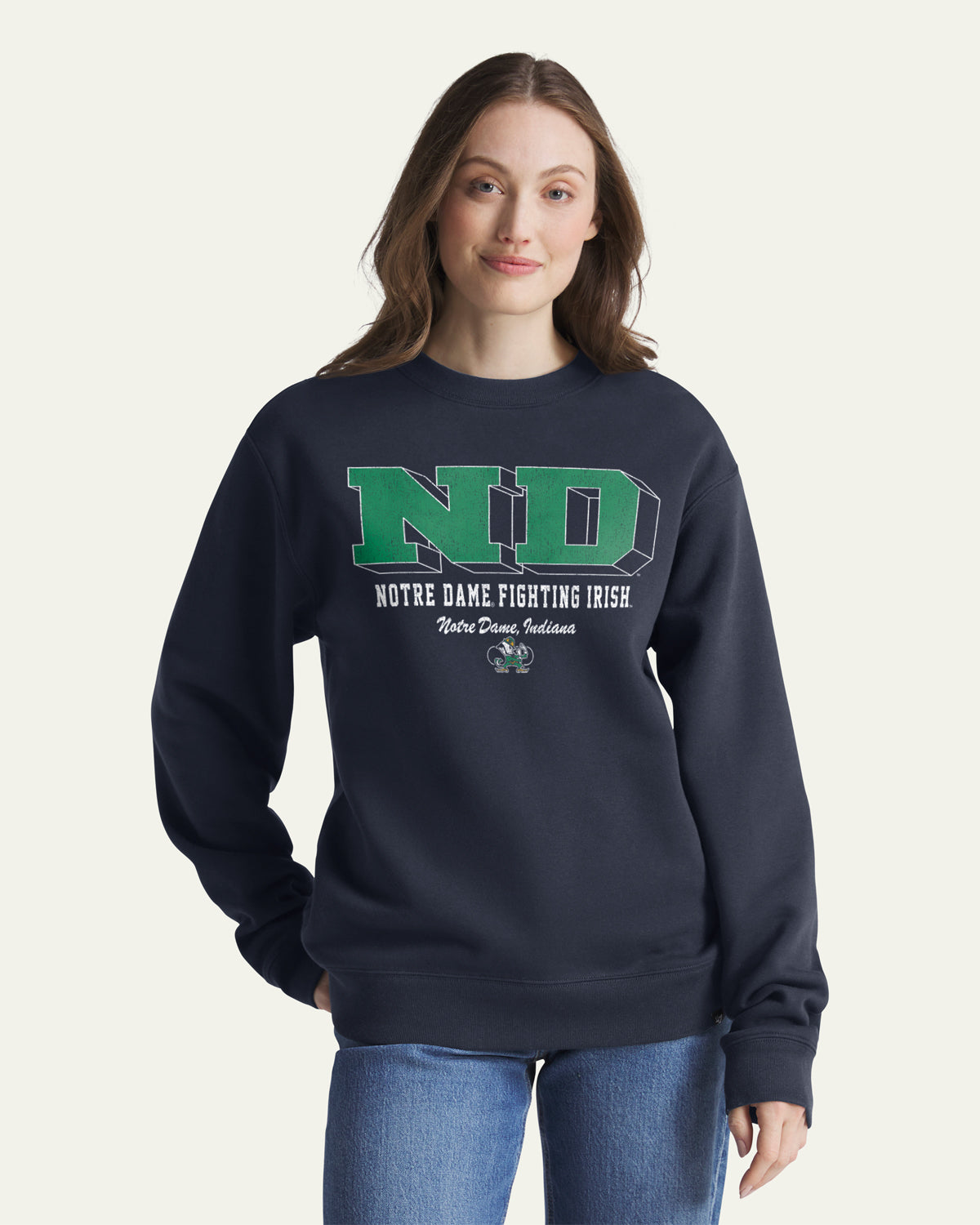 47-brand-notre-dame-herren-sweatshirt-navy-pullover-fleece image 3