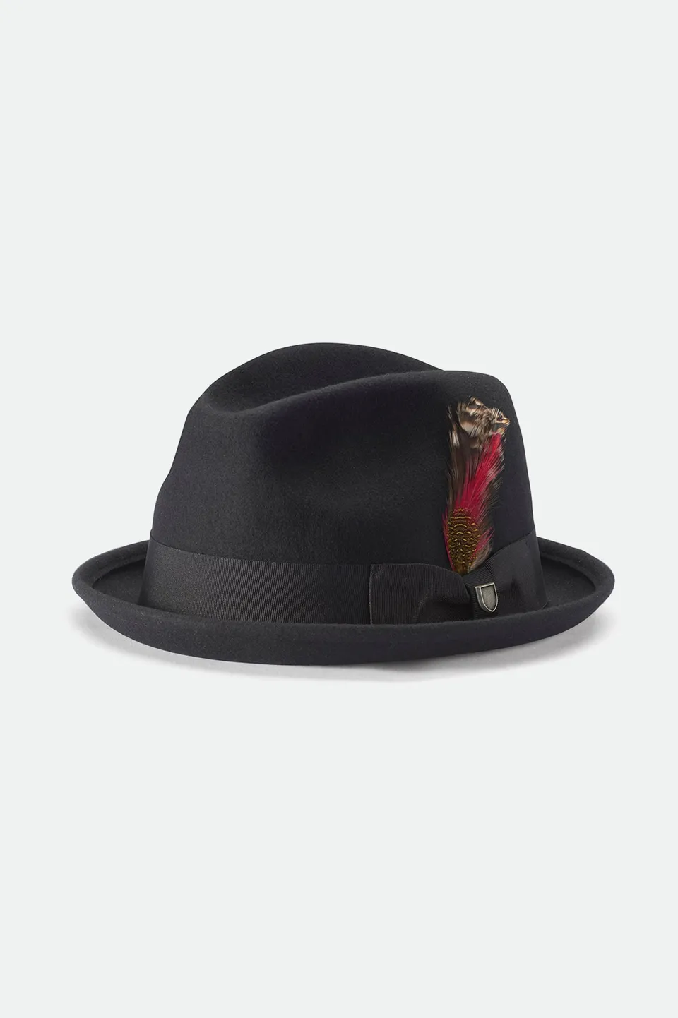 brixton-gain-fedora-hut-schwarz-wollfilz image 1