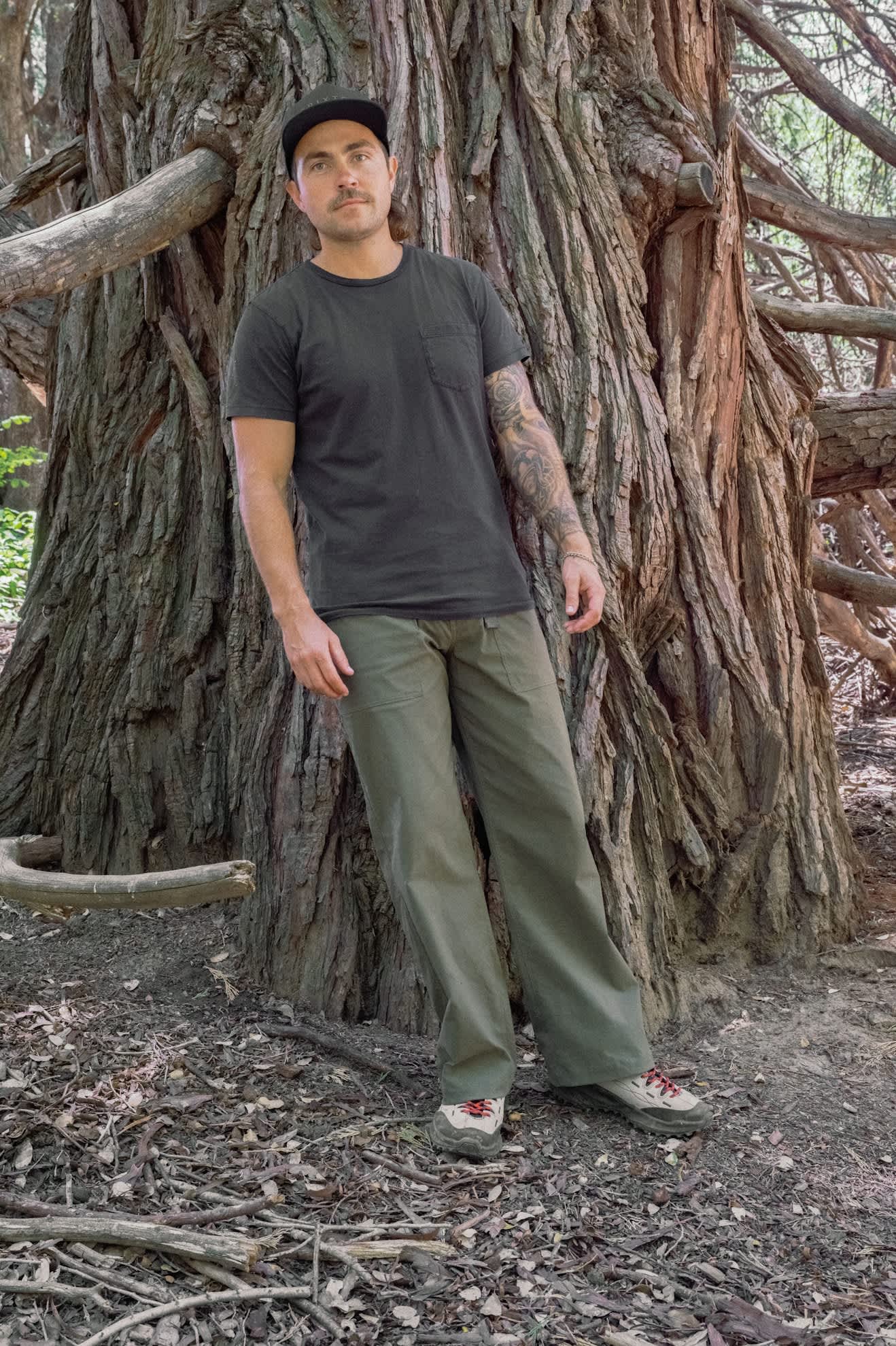 brixton-journey-utility-pant-dark-olive-nylon image 2