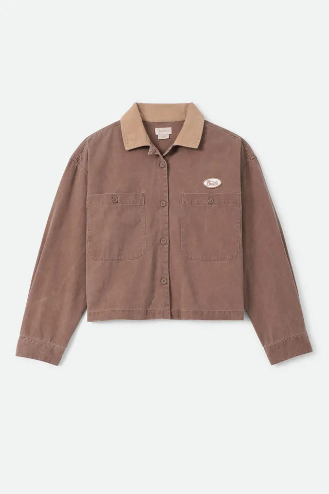 brixton-utopia-overshirt-flanellhemd-pinecone-brown-sand image 1