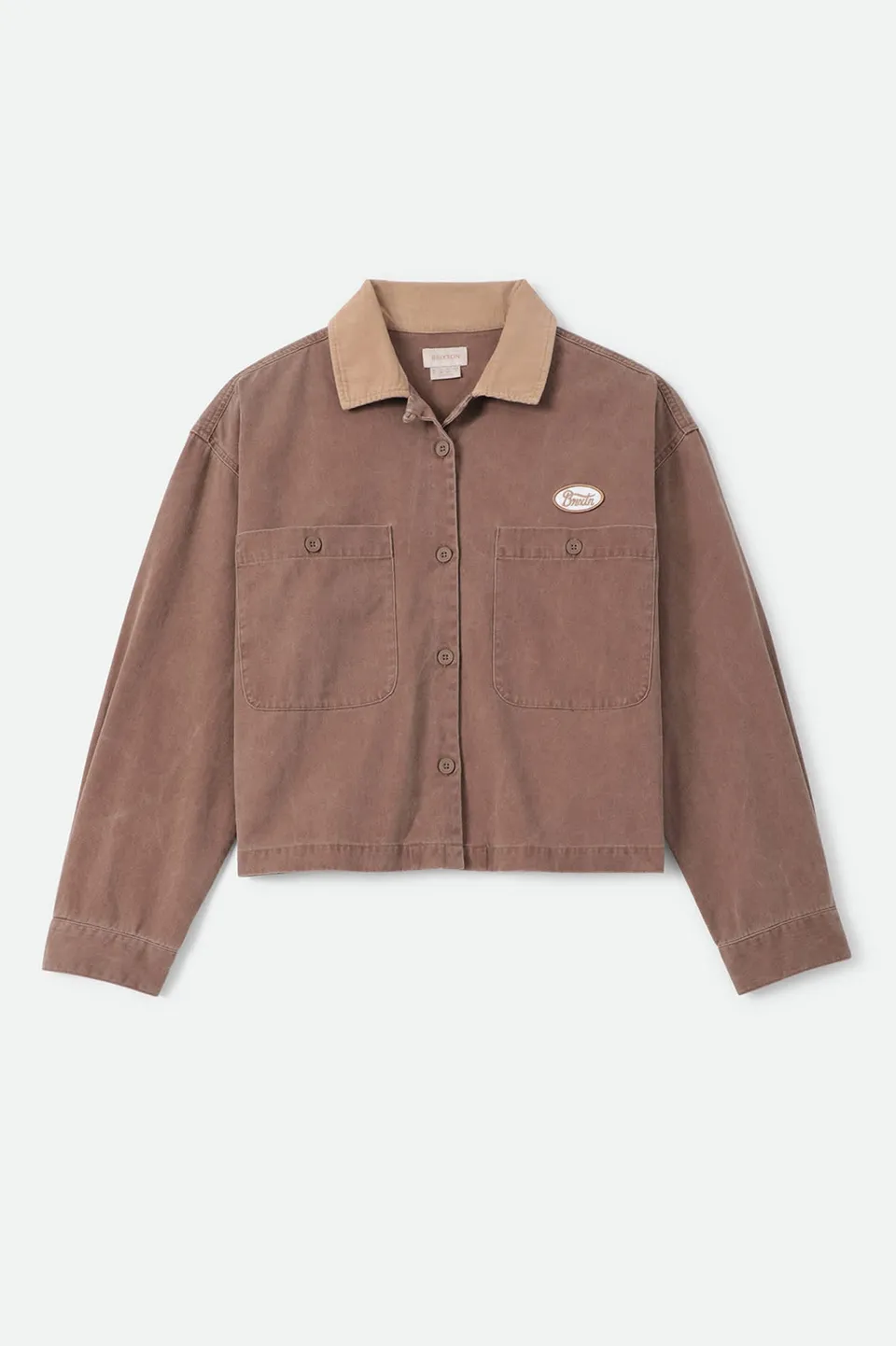 brixton-utopia-overshirt-flanellhemd-pinecone-brown-sand image 1