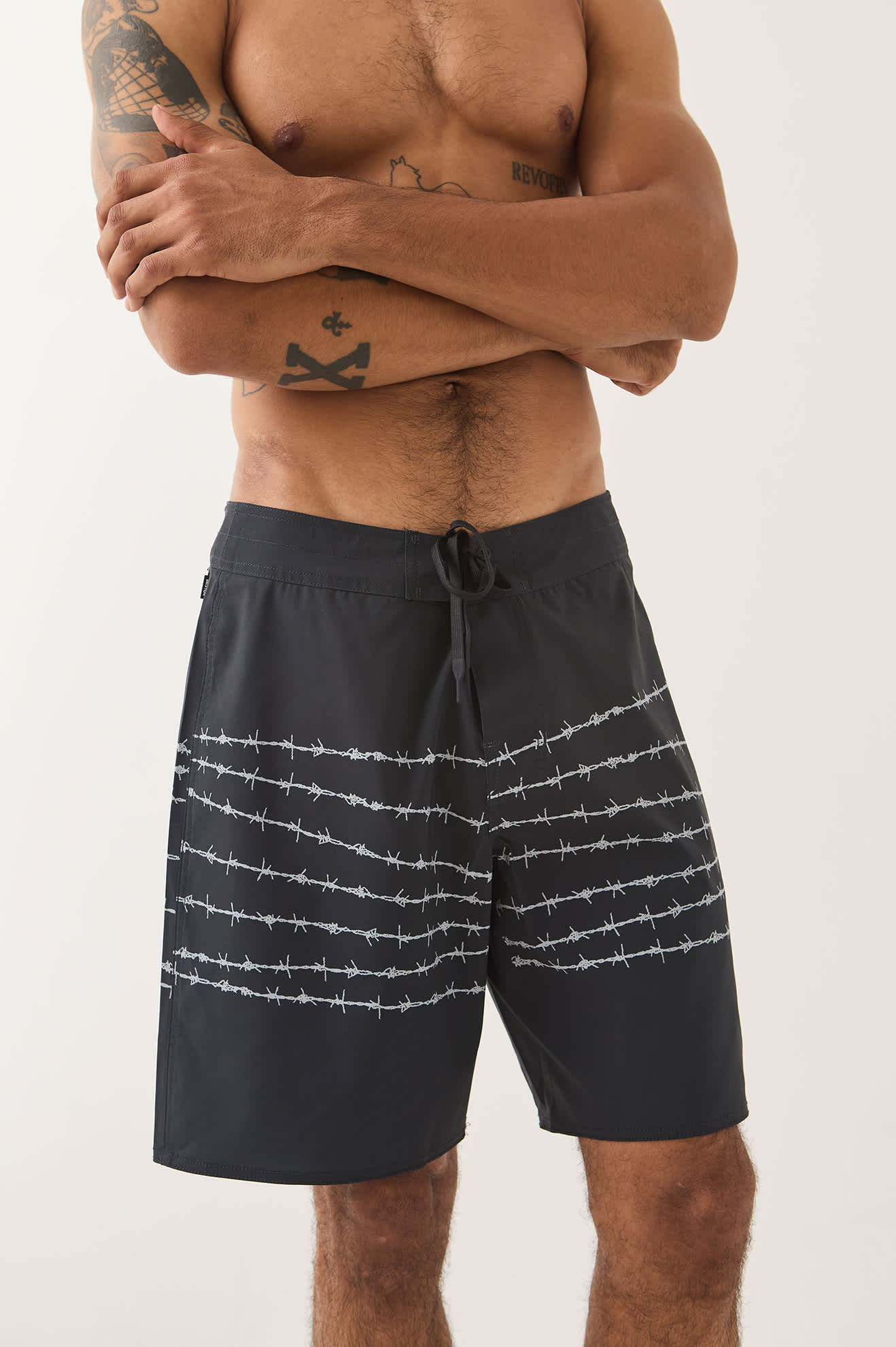 brixton-blitz-boardshort-19-schwarz-barb-wire image 6